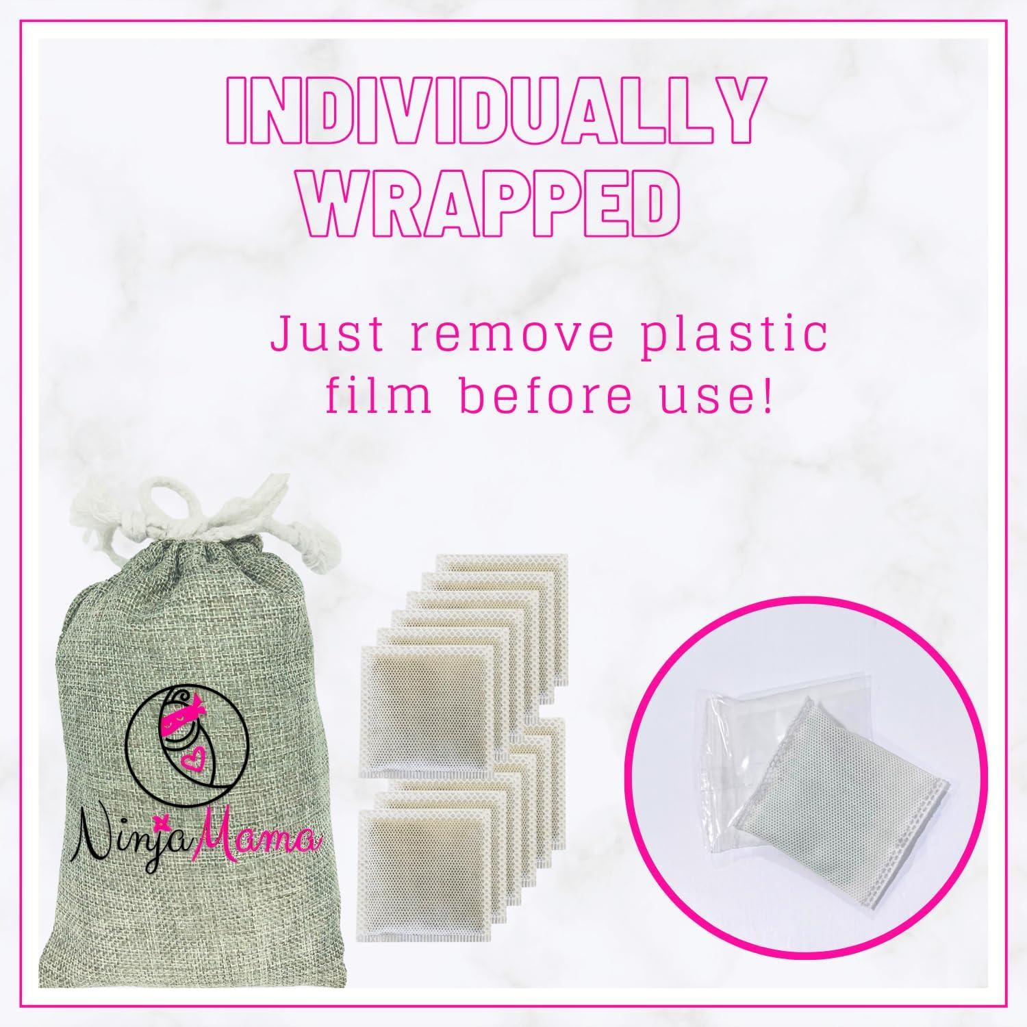 Desodorante para Cubos de Pañales Ninja Mama - 12 Saquitos Carbón Bambú Toque Rosa