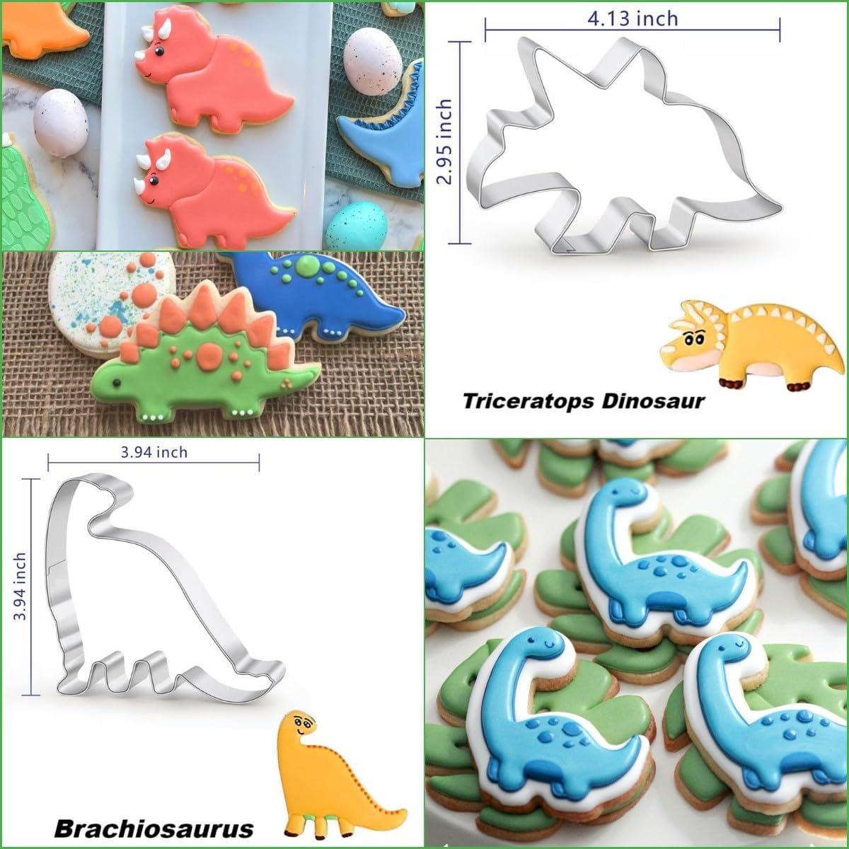 Cortadores de Galletas Dinosaurio WGPG - 6 Piezas Acero Inoxidable