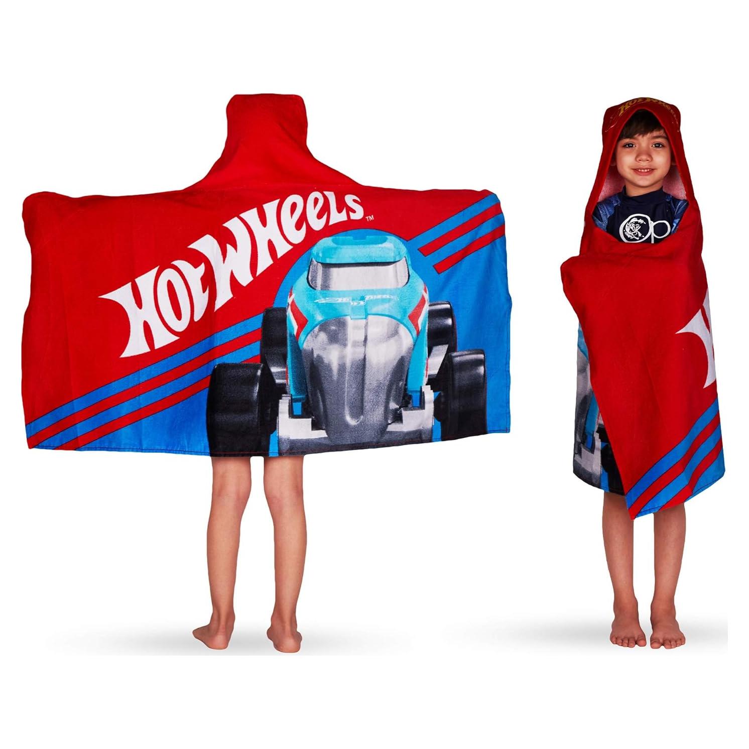 Toalla con Capucha Hot Wheels 61x127 cm Algodón Franco Kids
