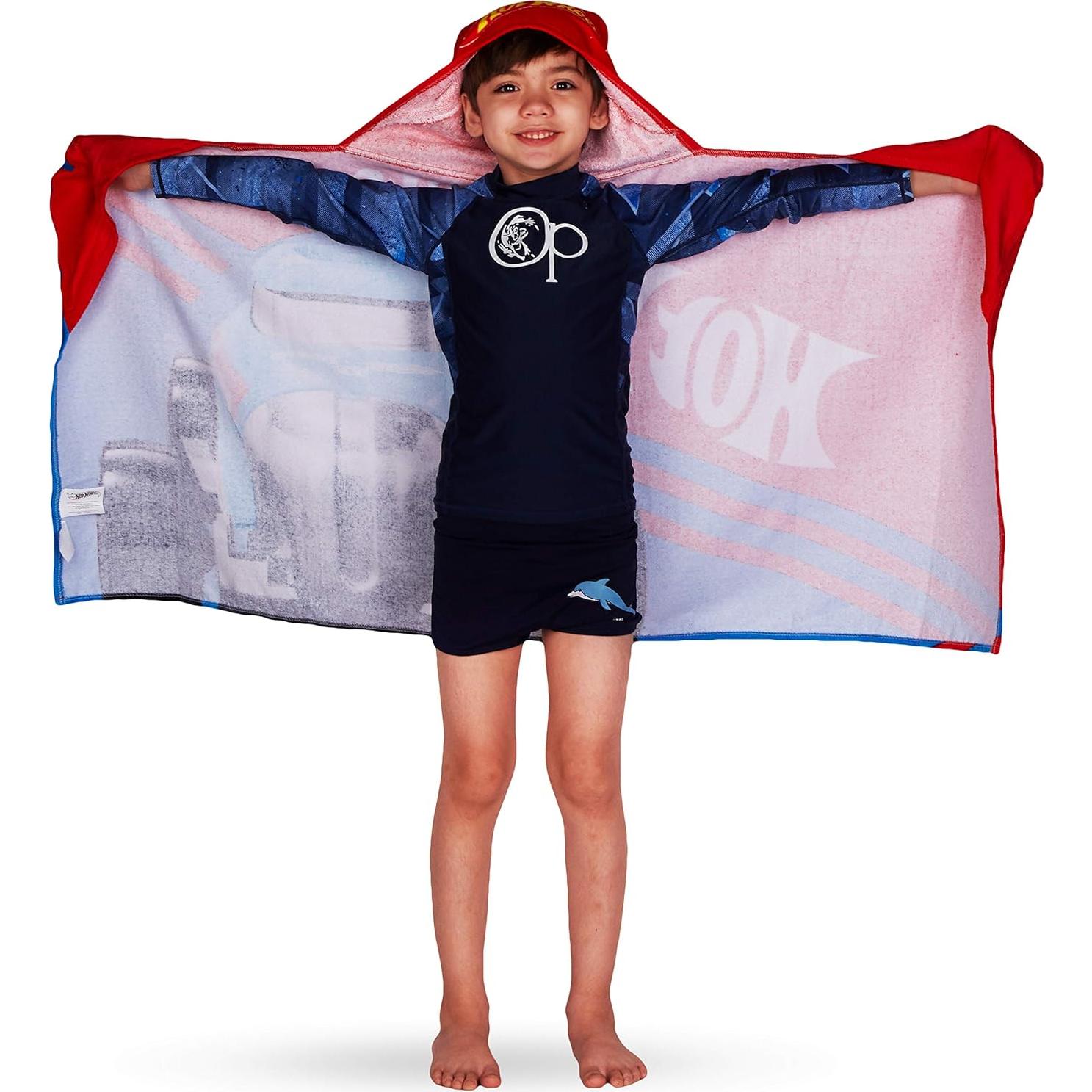 Toalla con Capucha Hot Wheels 61x127 cm Algodón Franco Kids