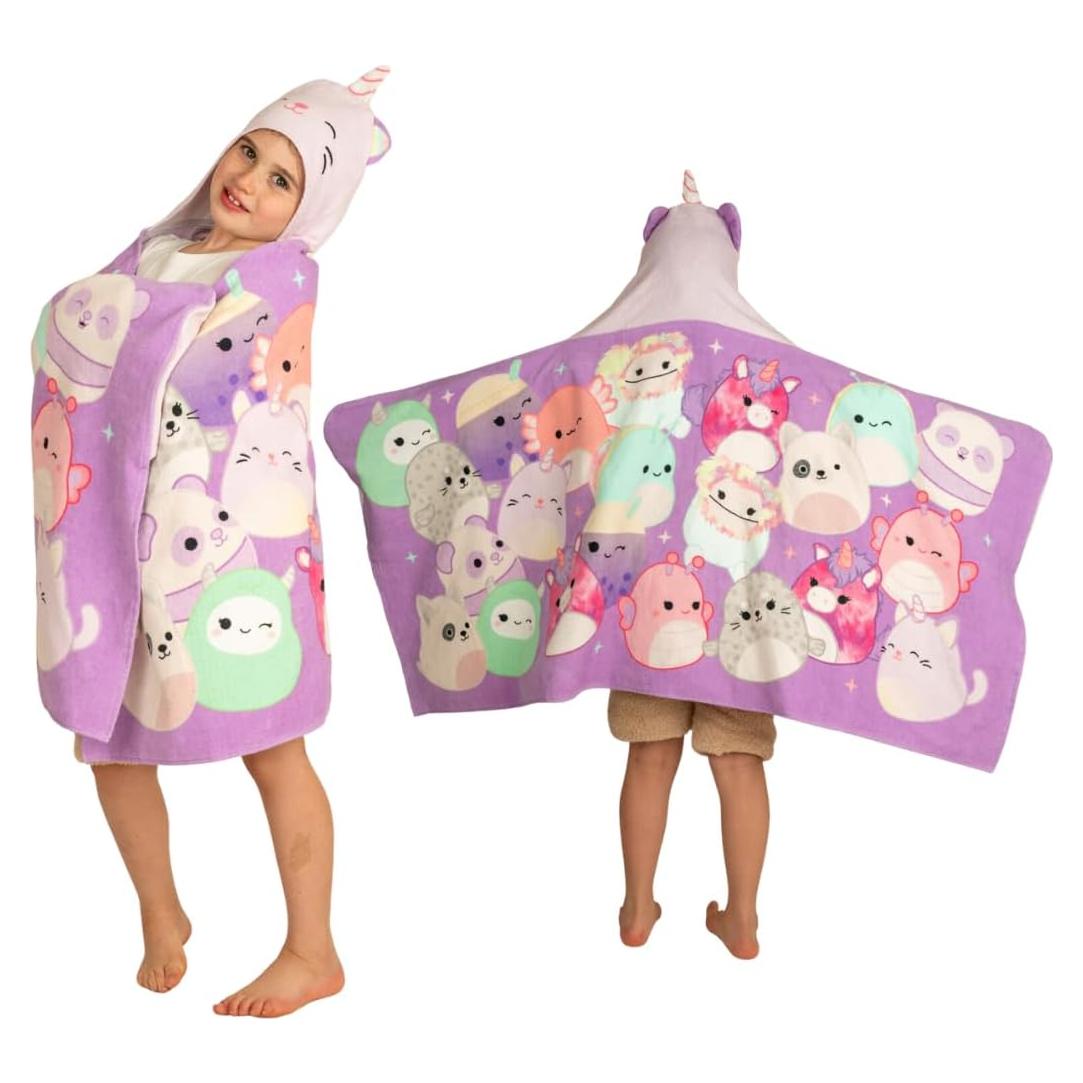 Toalla con Capucha Squishmallows Franco 61x127 cm Algodón