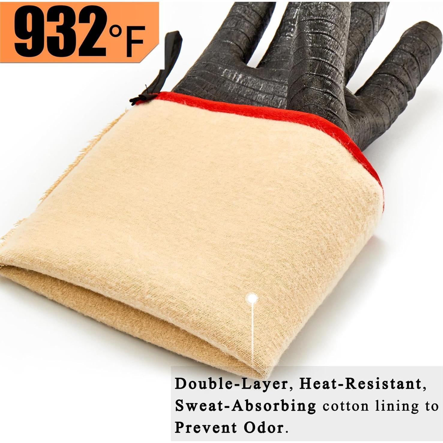 Guantes de Barbacoa RAPICCA 43cm Resistentes al Calor 500°C