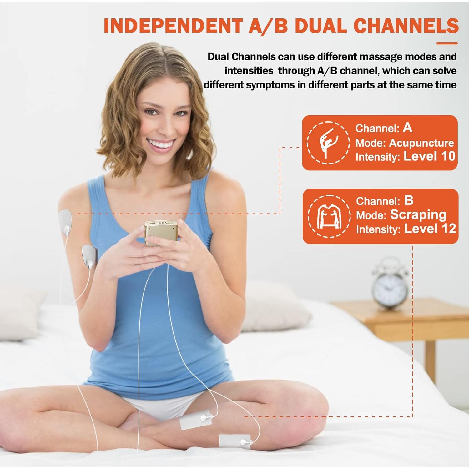 DOMAS TENS Estimulador Muscular Doble Canal 24 Modos