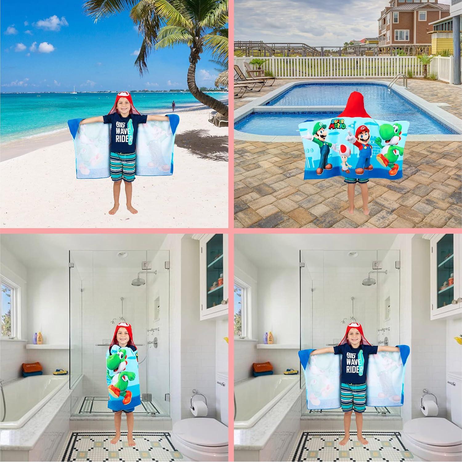 Toalla con Capucha Super Mario Franco Kids 61x127 cm