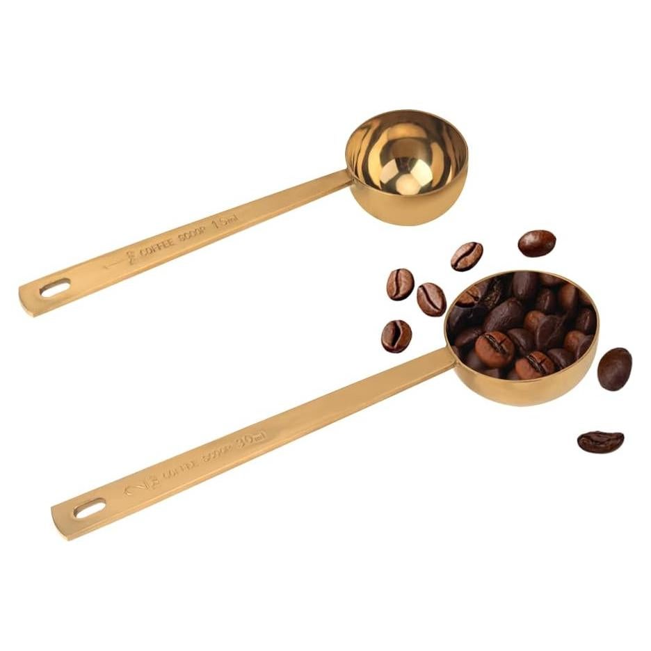 Juego de Cucharas Medidoras Doradas Lubsmuns 15ml y 30ml