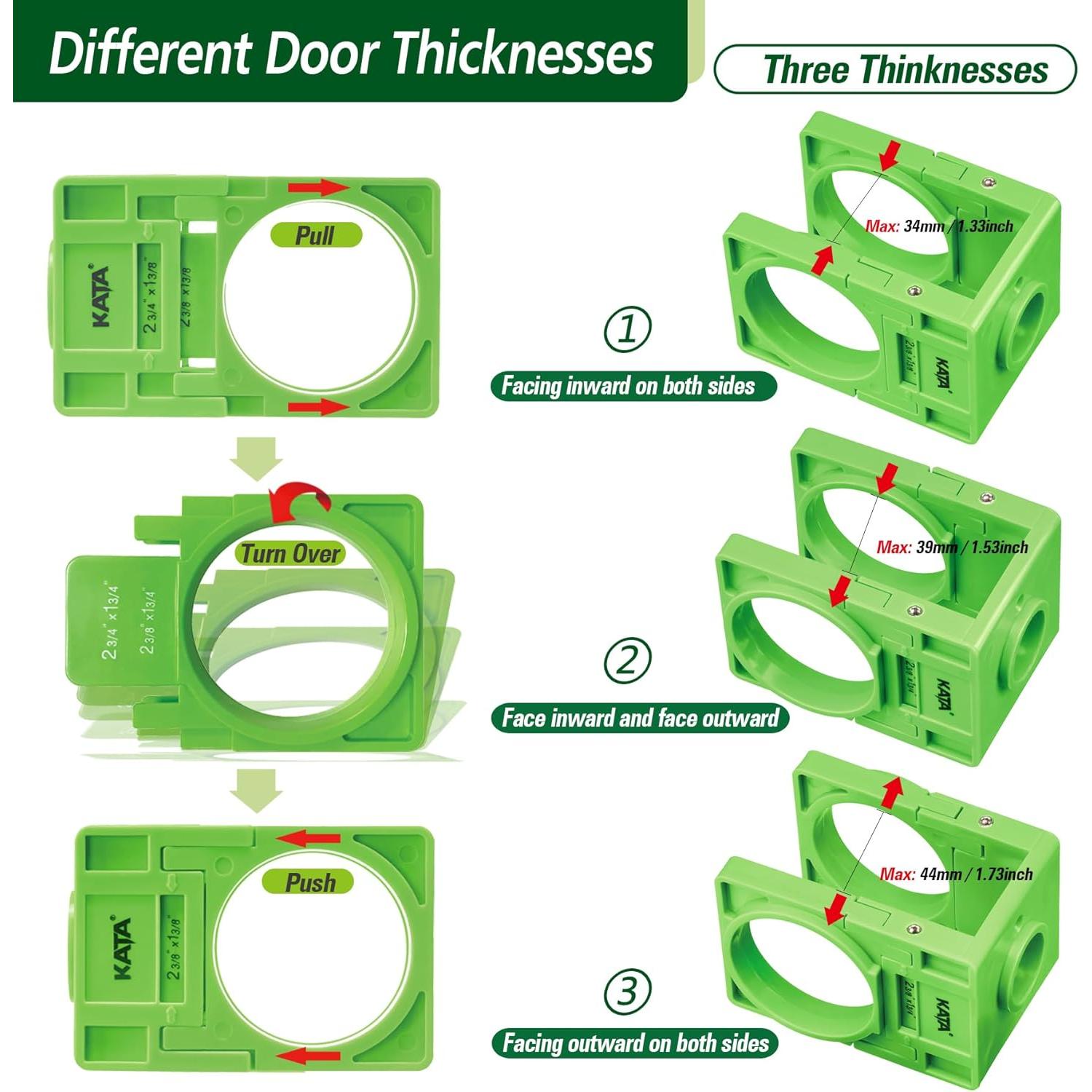Kit de Instalación de Cerraduras KATA con Plantilla Guía Verde