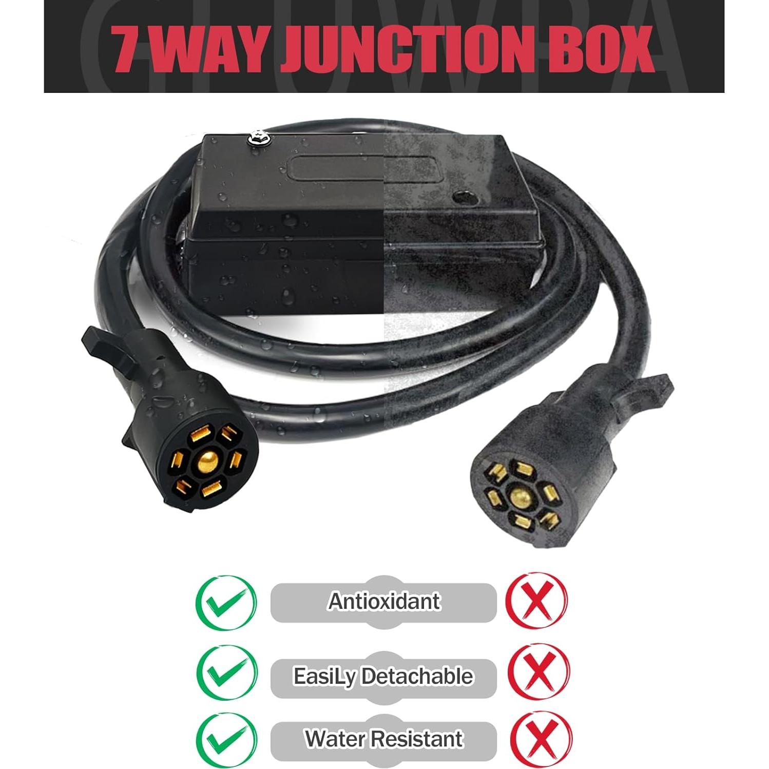 Kit de Arnés de Cableado para Remolque GLUWPA 7 Pines 8 Pies