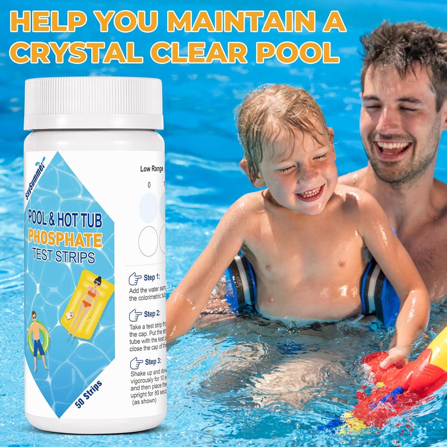 Kit de Prueba de Fosfato SaySummer - 50 Tiras para Piscina y Spa