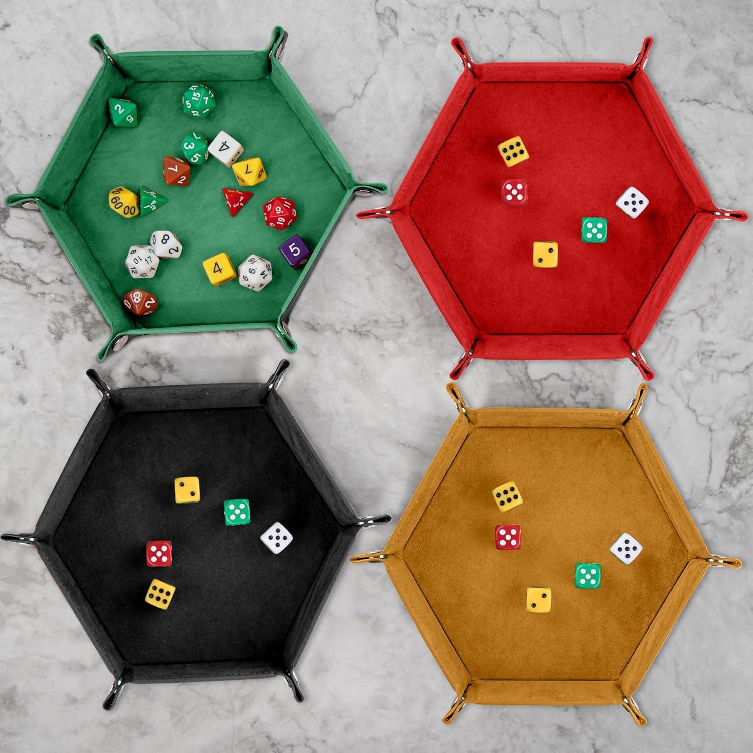 Bandeja de Dados Hexagonal SIQUK 8 Piezas Multicolor 22.1x18.8 cm