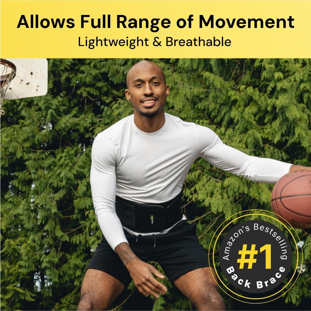 Cinturón Lumbar BraceUP XXL para Alivio de Espalda Baja