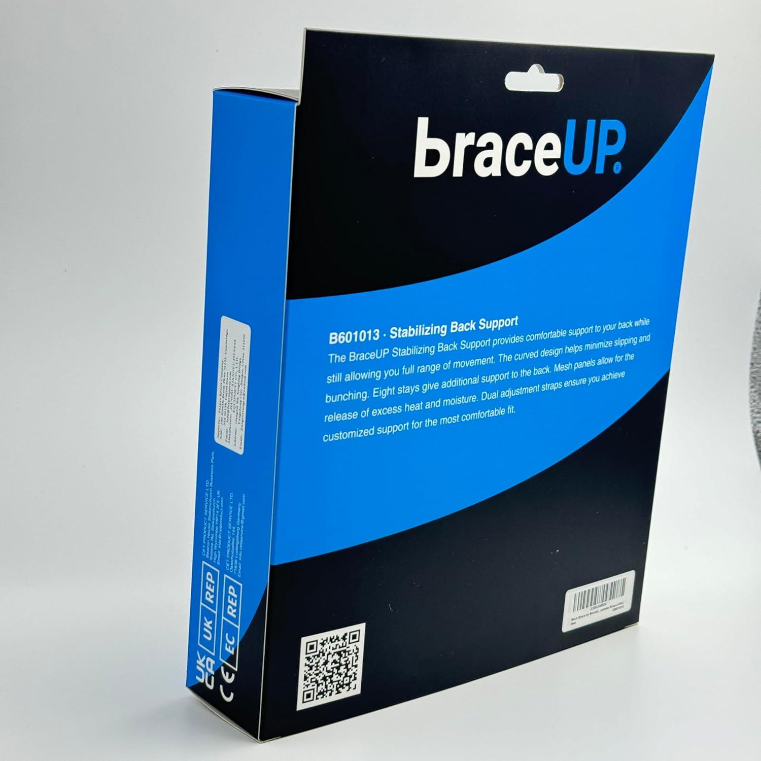 Cinturón Lumbar BraceUP XXL para Alivio de Espalda Baja