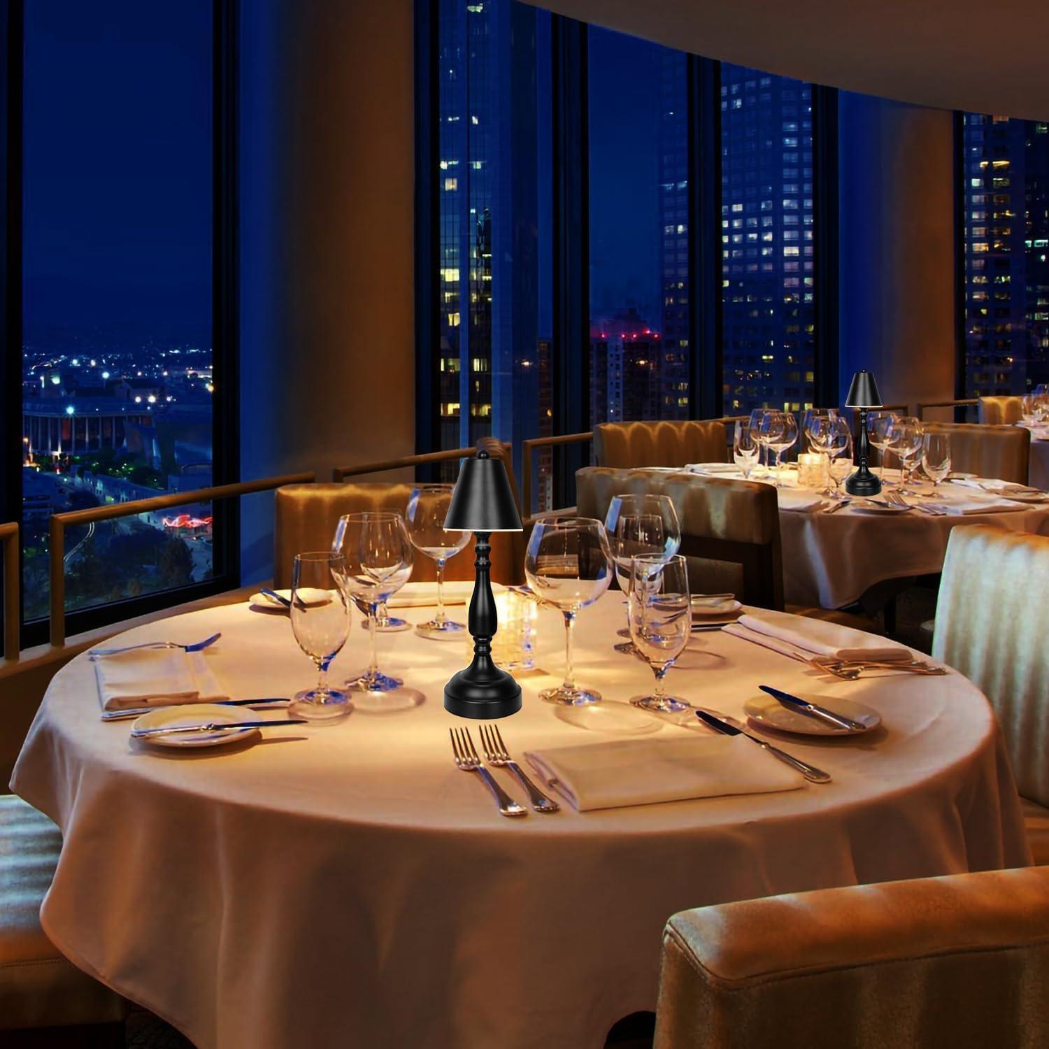 Lámpara de Mesa Recargable UMEXUS LED Táctil Regulable Negra