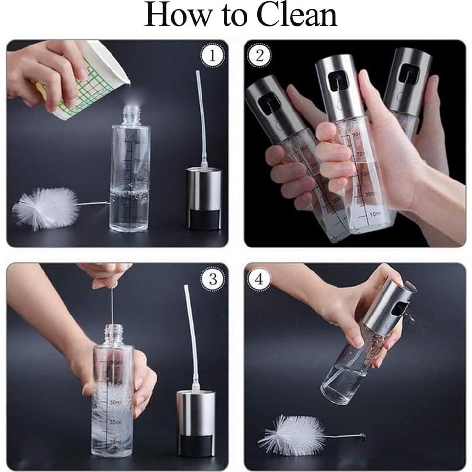 Atomizador de Aceite Wayeept 100ml Acero Inoxidable y Vidrio