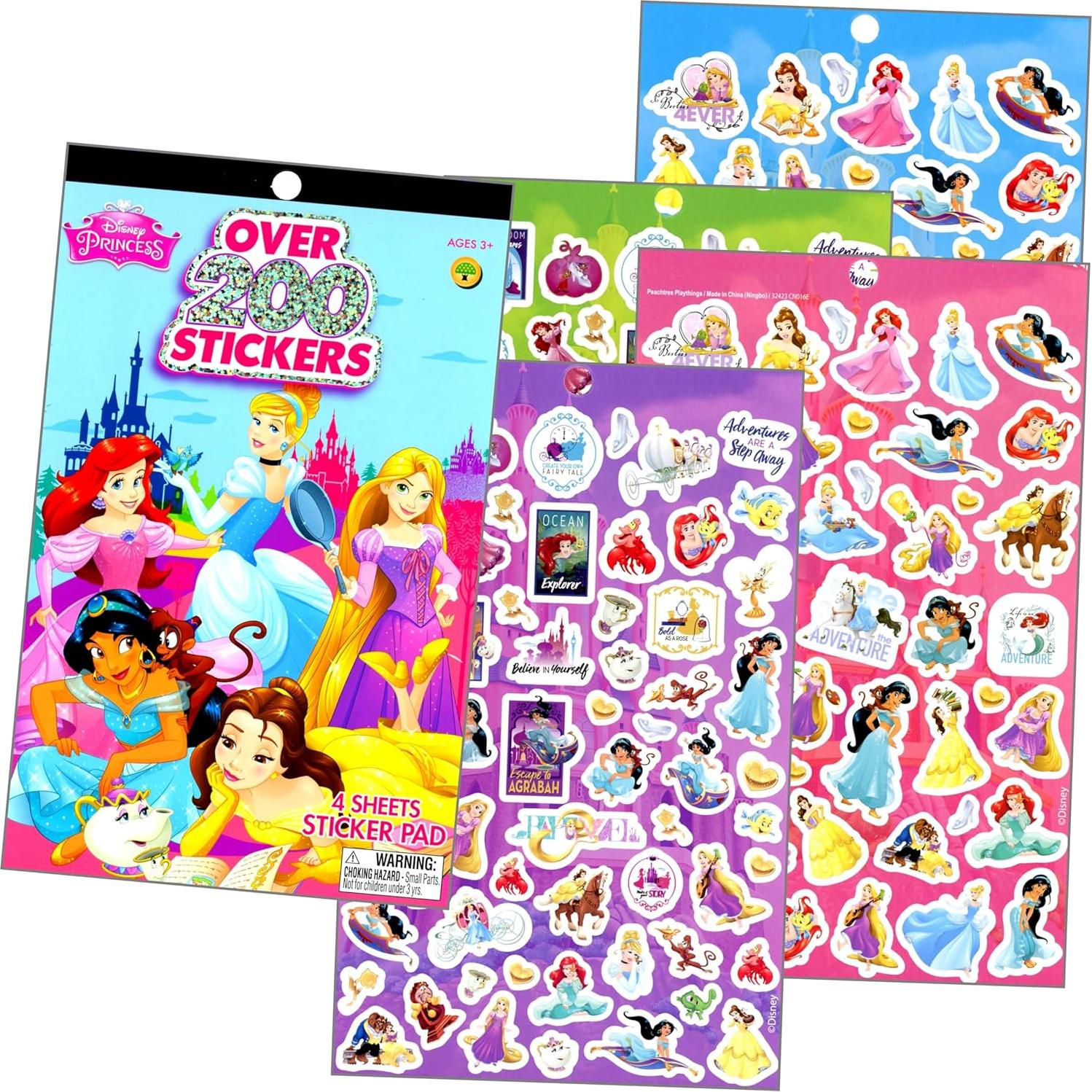 PrincessSticker Activity Set - Bundle Includes Disney Princess Stickers Set with Stickers, Reward Stickers, and More