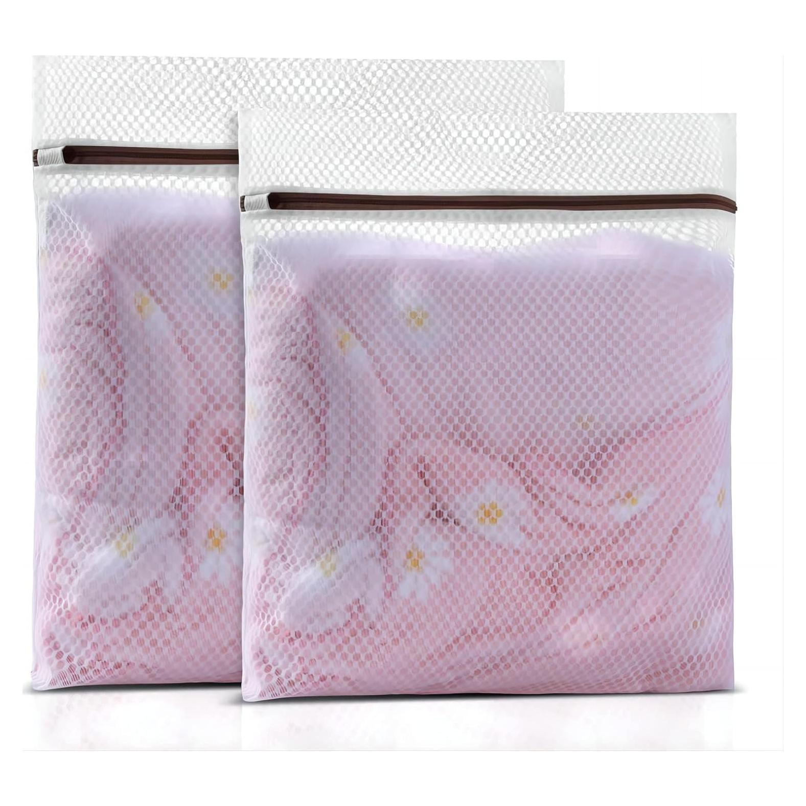 GOGOODA Juego de 2 Bolsas de Lavandería de Malla 40x50cm y 51x61cm