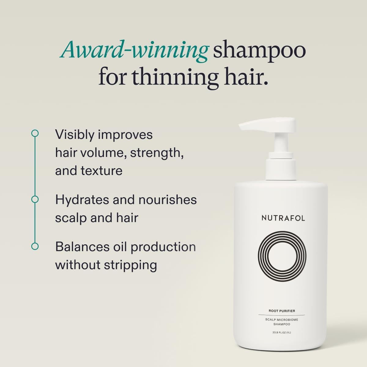 Champú Nutrafol 1L - Limpia e Hidrata Cabello Fino