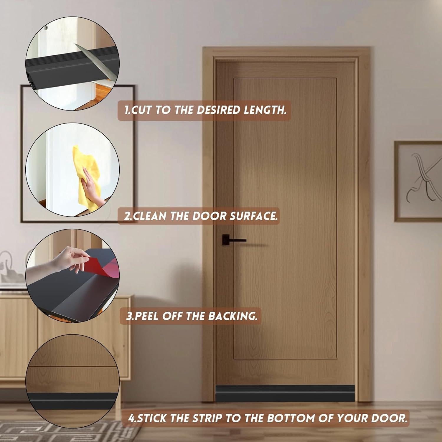 Tapón de Draft Floatlive 99 cm Negro para Puertas Interiores y Exteriores