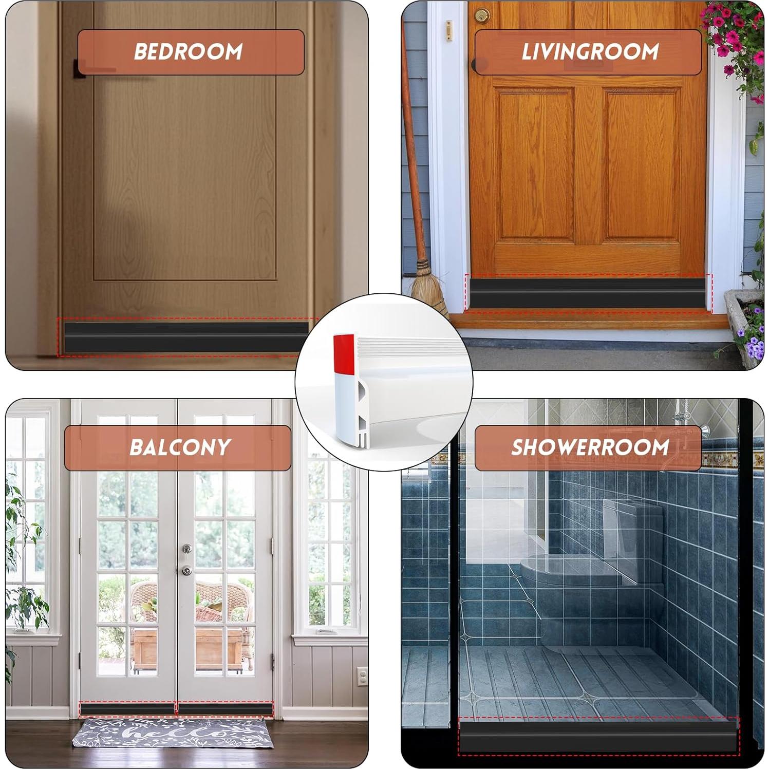 Tapón de Draft Floatlive 99 cm Negro para Puertas Interiores y Exteriores