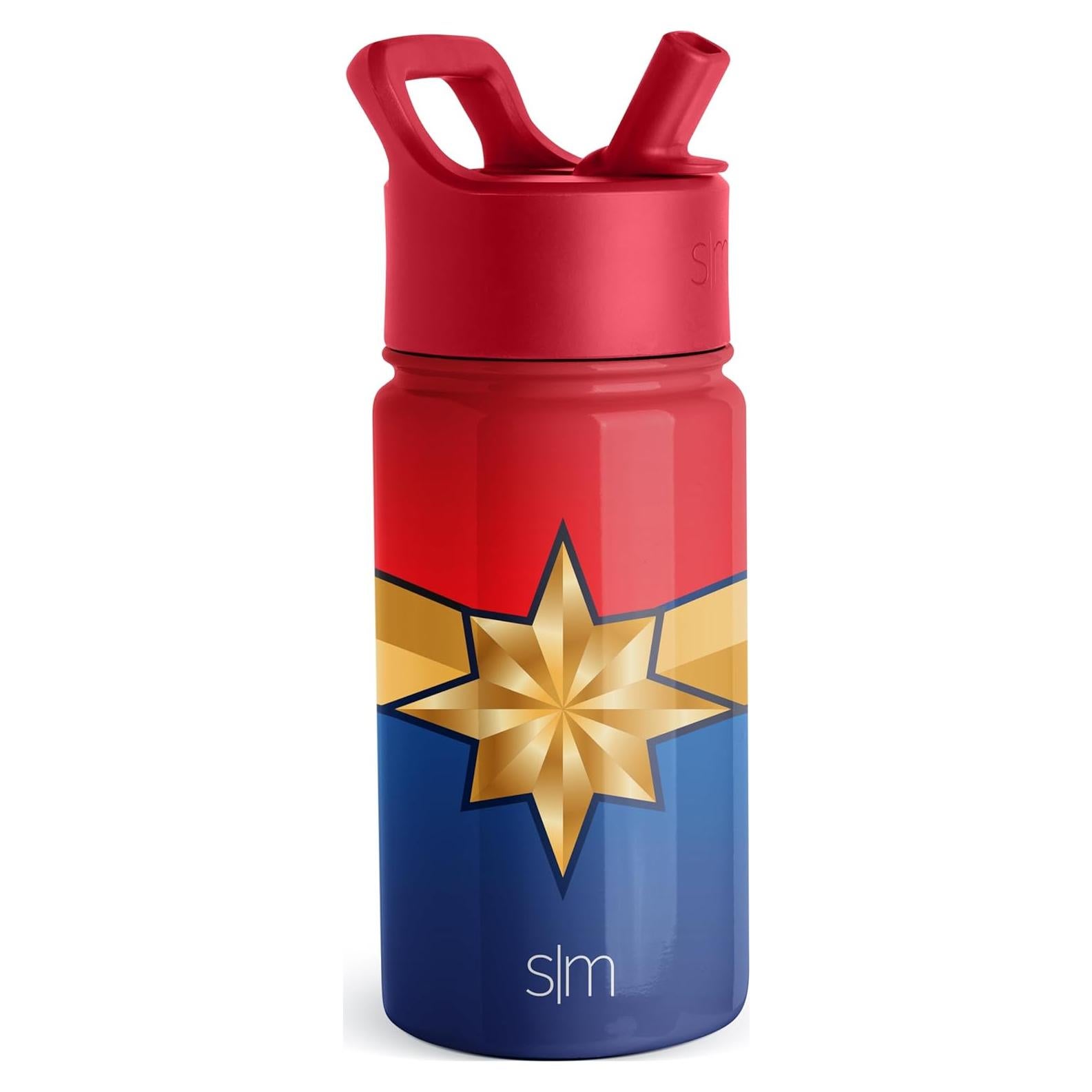Botella de Agua Simple Modern 414ml Capitán Marvel Aislada