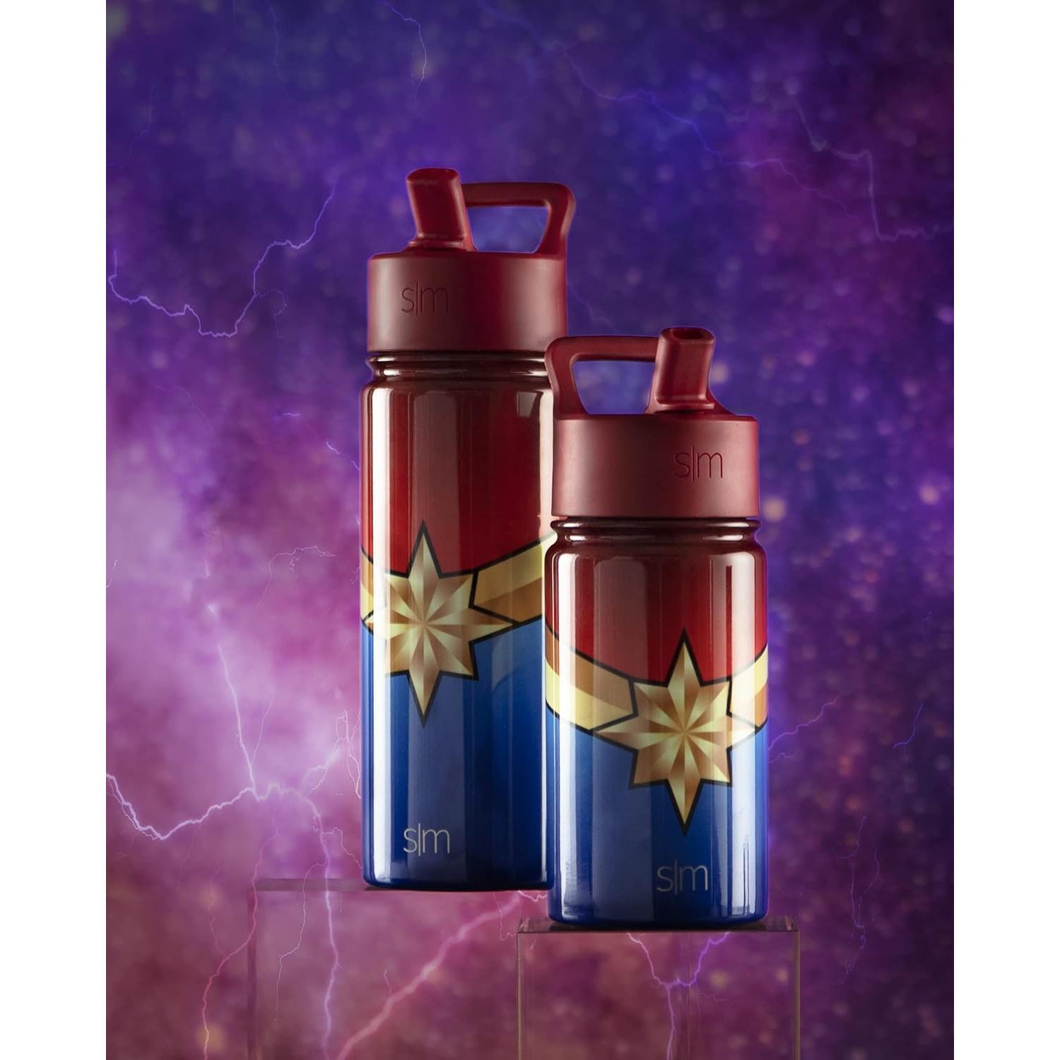 Botella de Agua Simple Modern 414ml Capitán Marvel Aislada