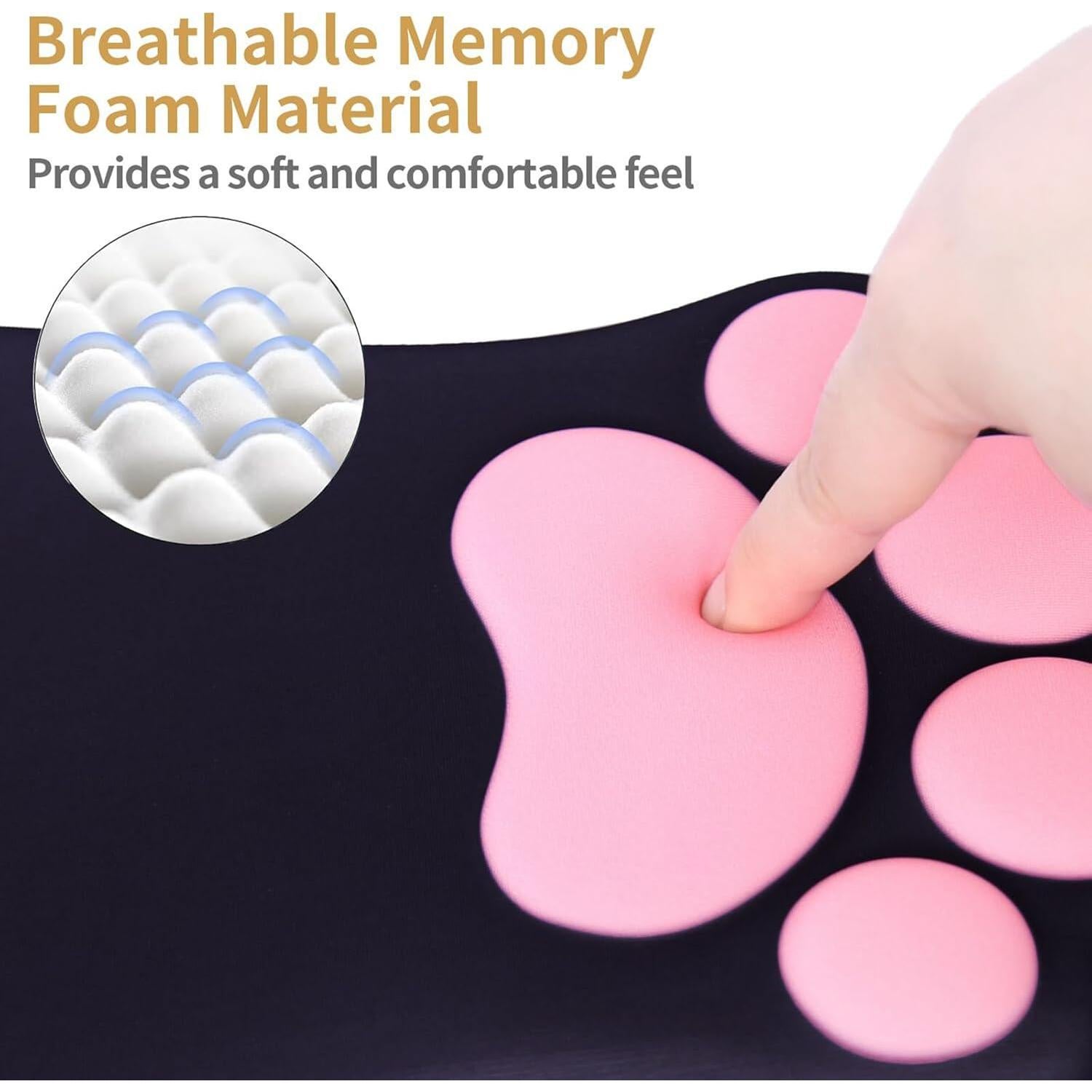 Almohadilla Ergonómica L-SPOUTTO 2 en 1 para Mouse y Teclado