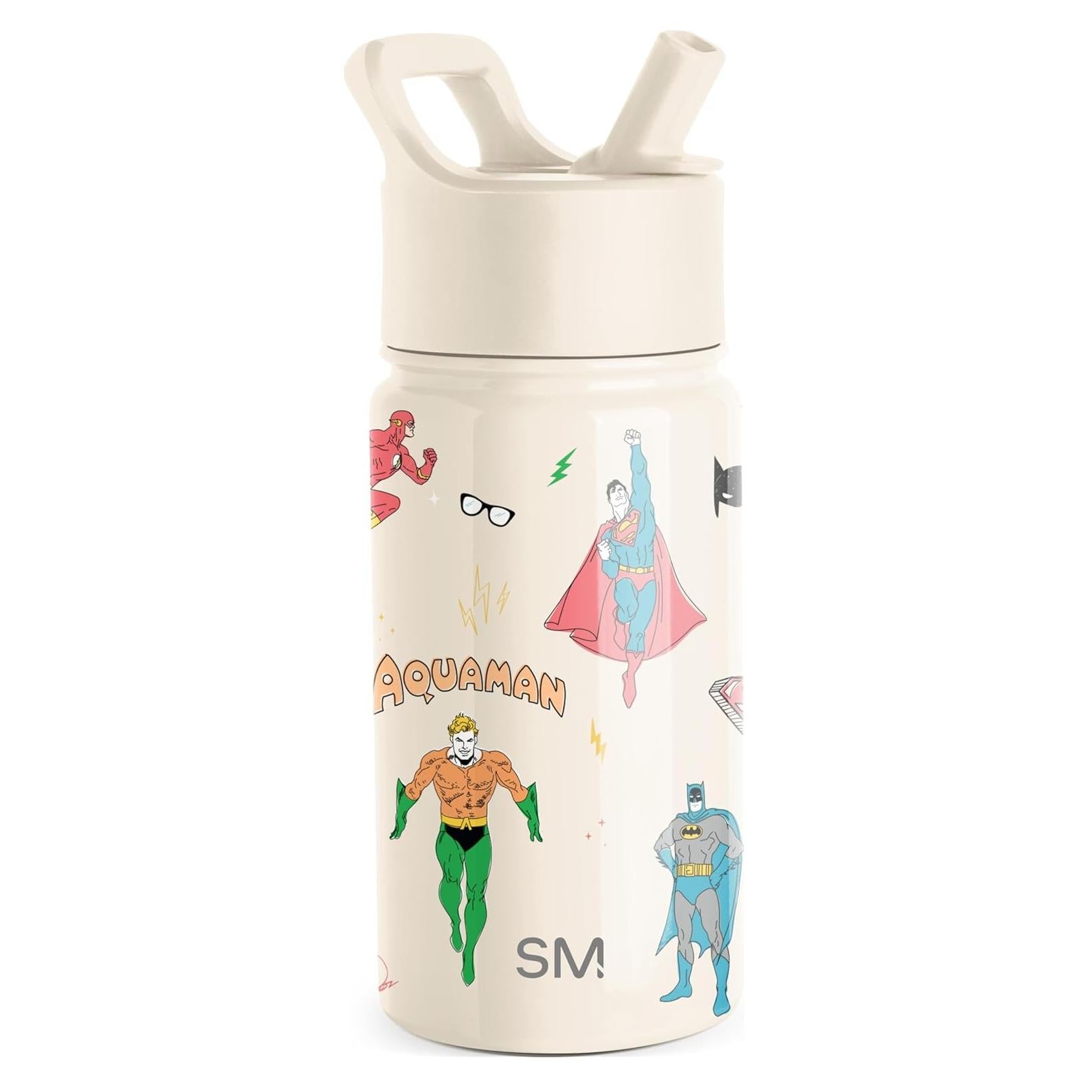 Botella de Agua Aislada Simple Modern 14oz Niños Superhéroes