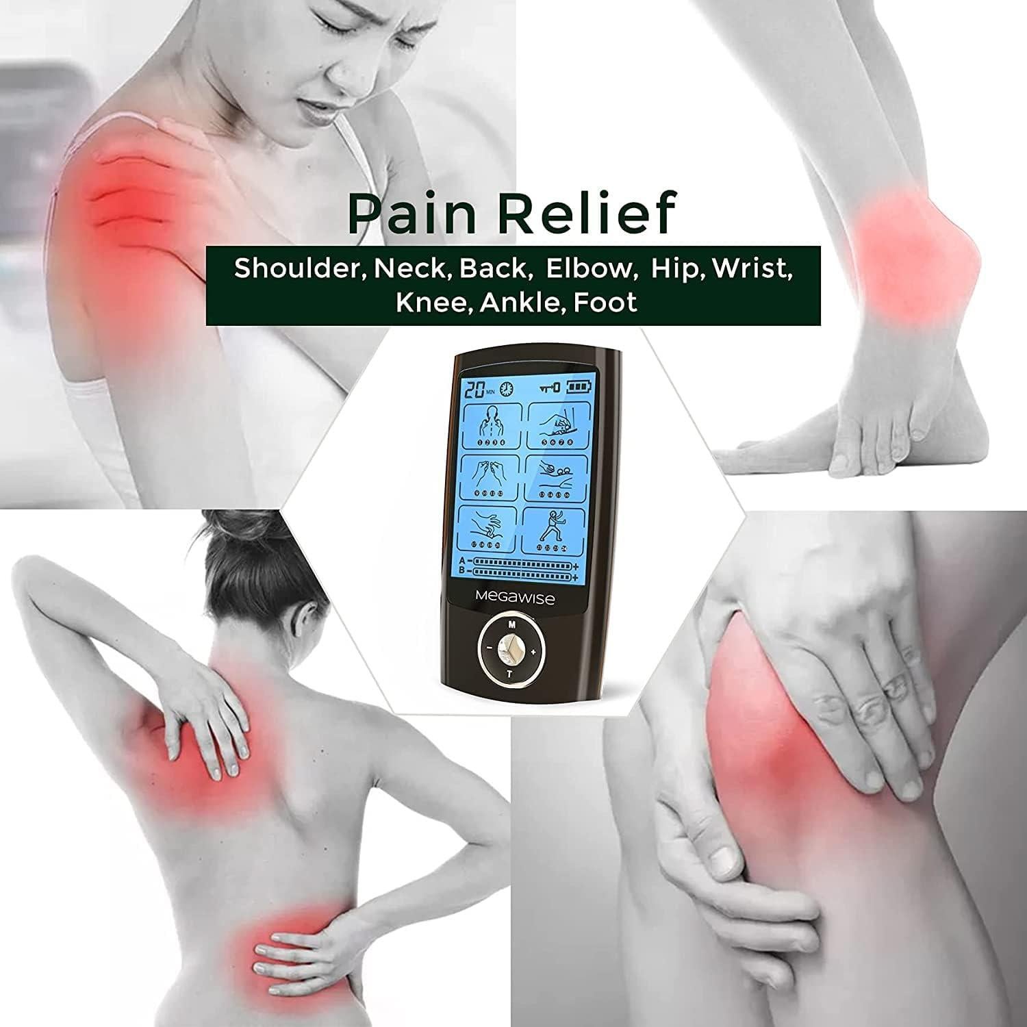 MegaWise Estimulador Muscular EMS TENS 48 Modos 14 Electrodos