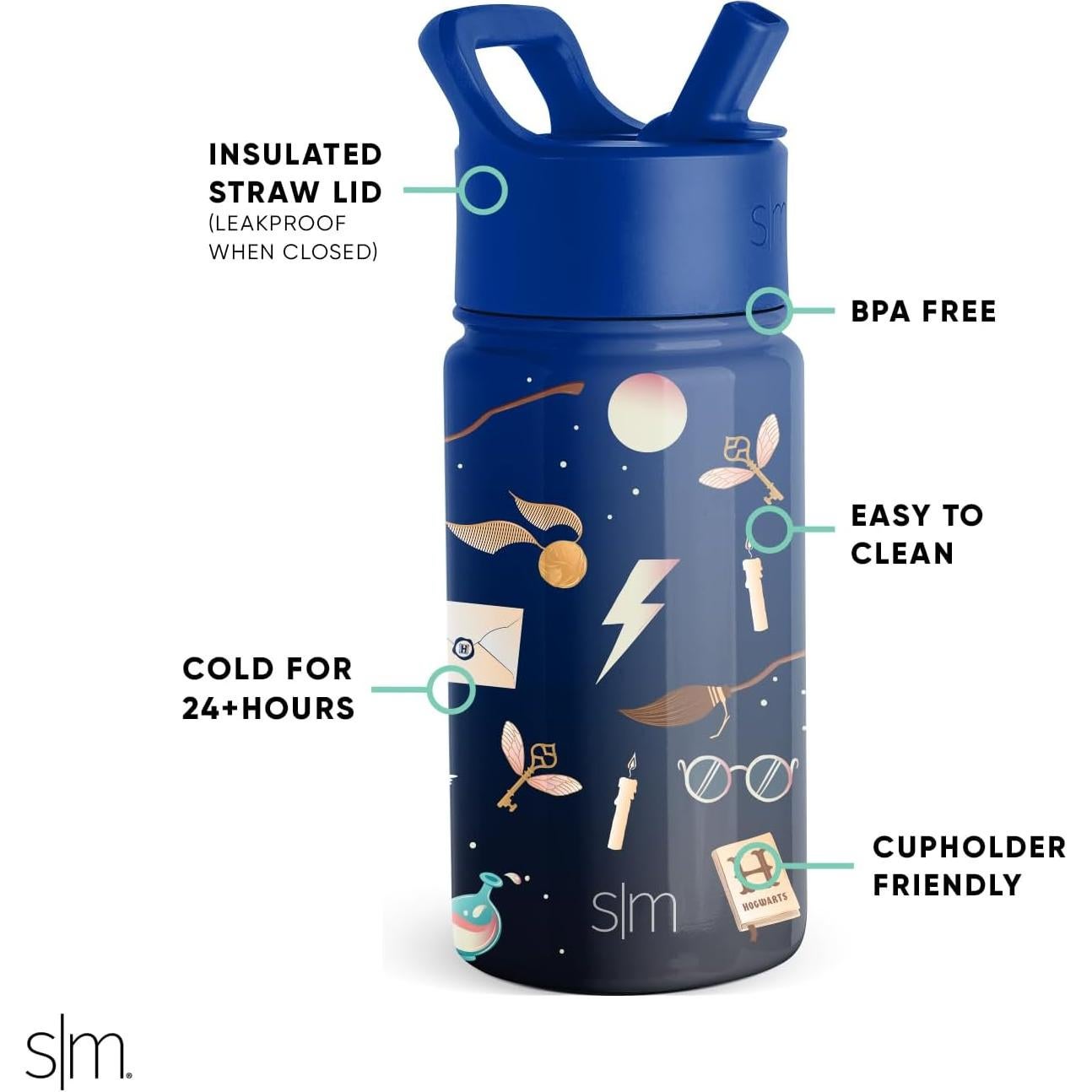 Botella de Agua Aislada Simple Modern Harry Potter 414ml