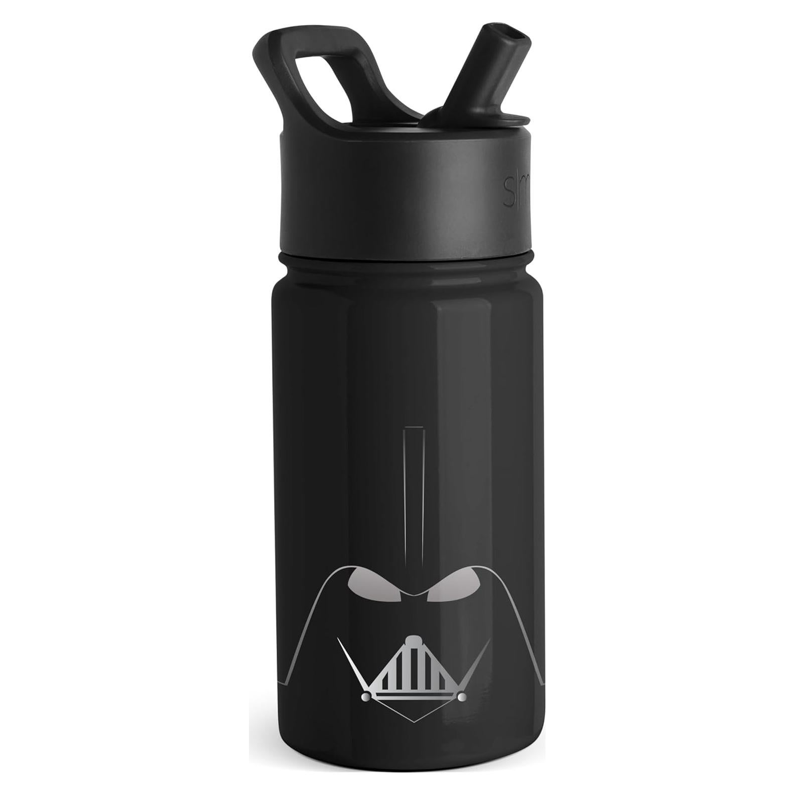 Botella de Agua Simple Modern Darth Vader 414ml con Popote