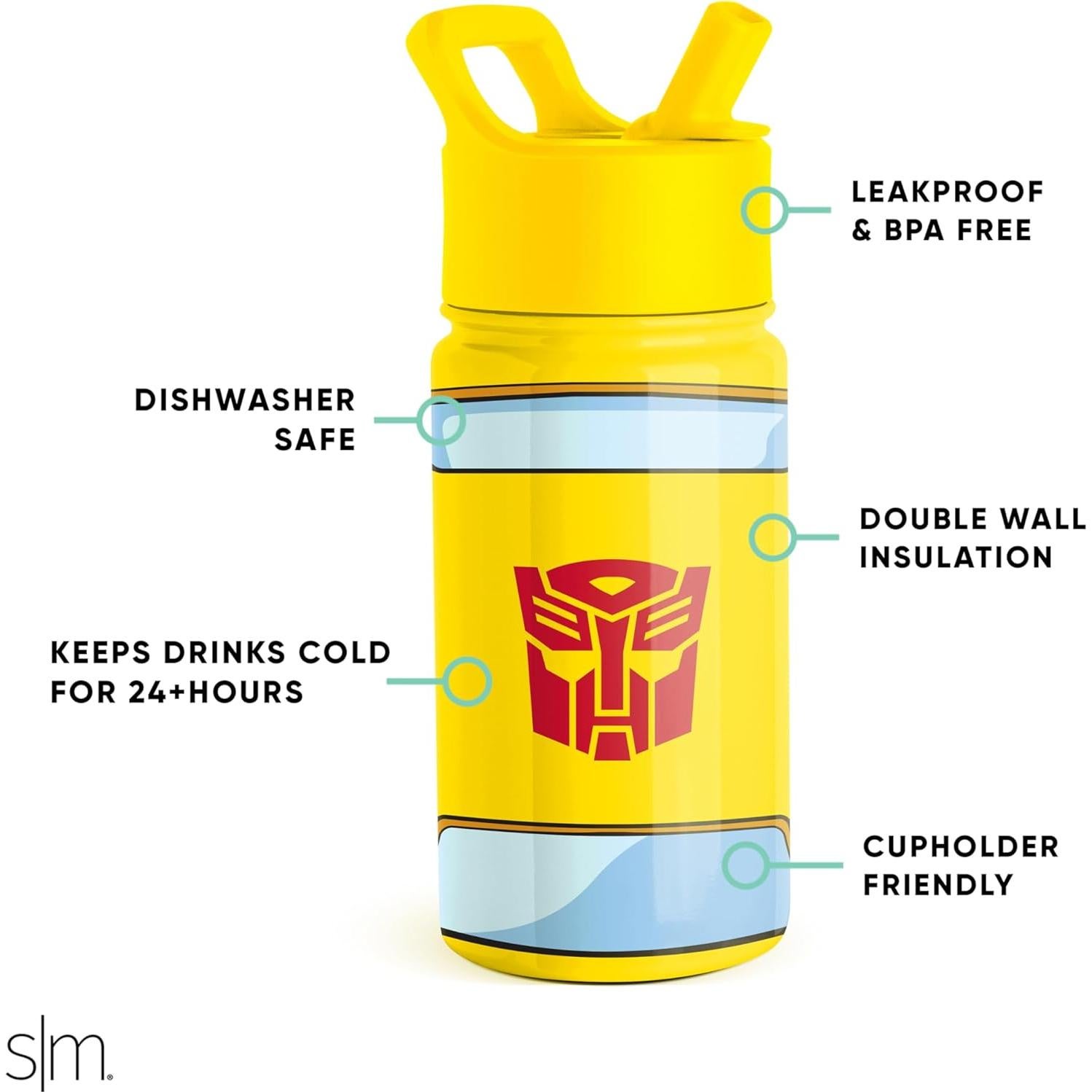 Botella de Agua Aislada Simple Modern 396 ml Bumble Bee