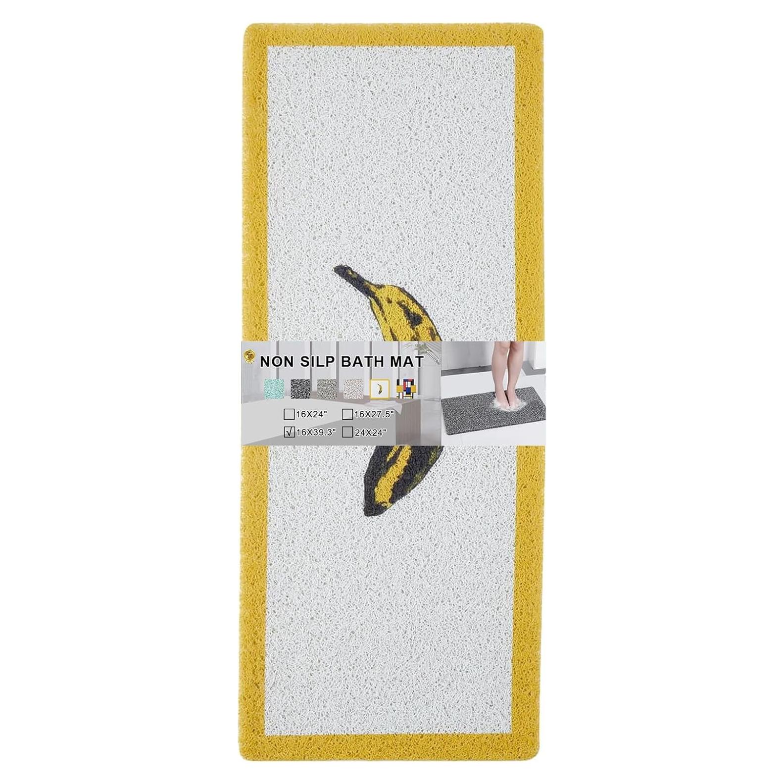 Alfombra de Baño Antideslizante Rzoysia 40.6x99.1 cm Banana