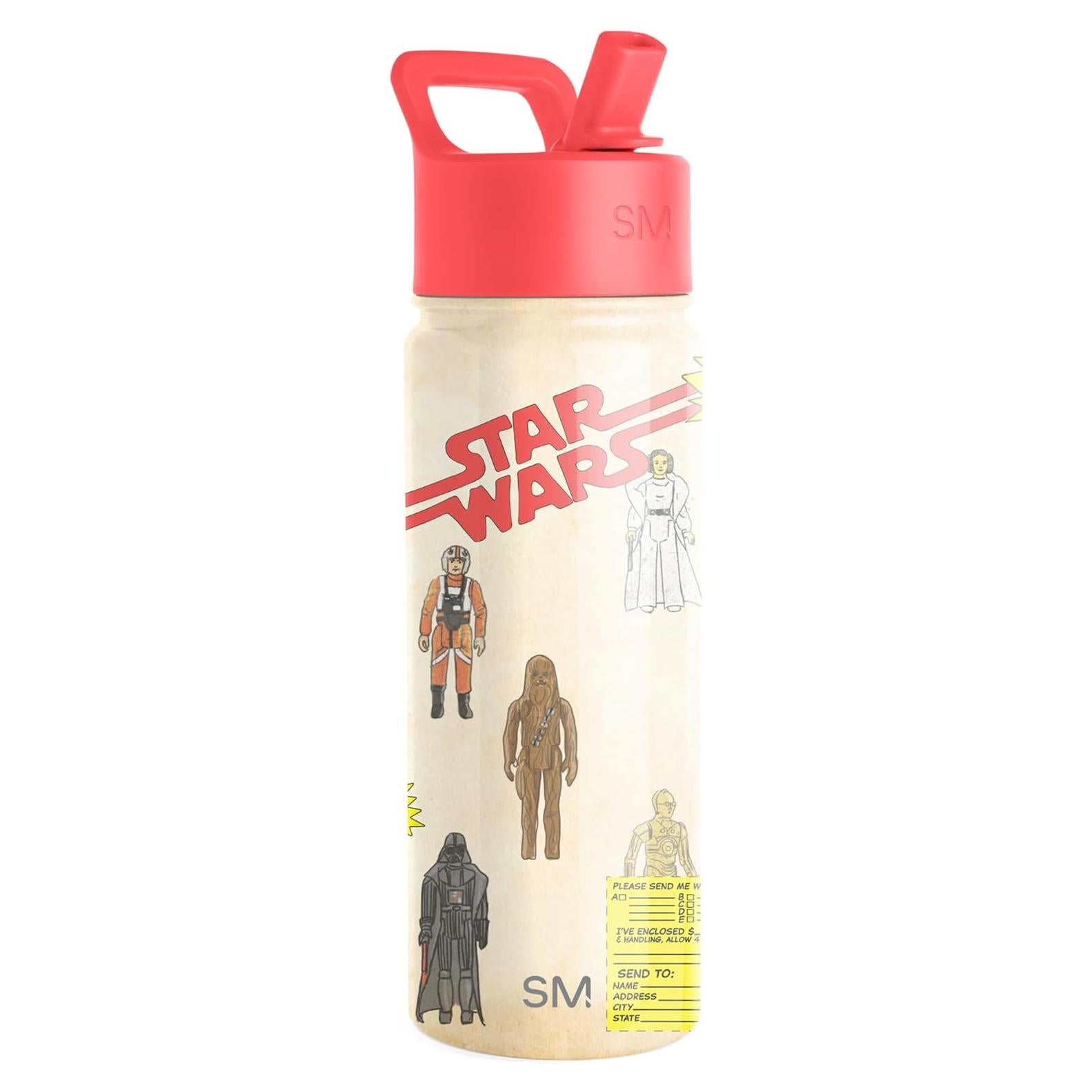Botella de Agua Simple Modern Star Wars 532ml con Popote