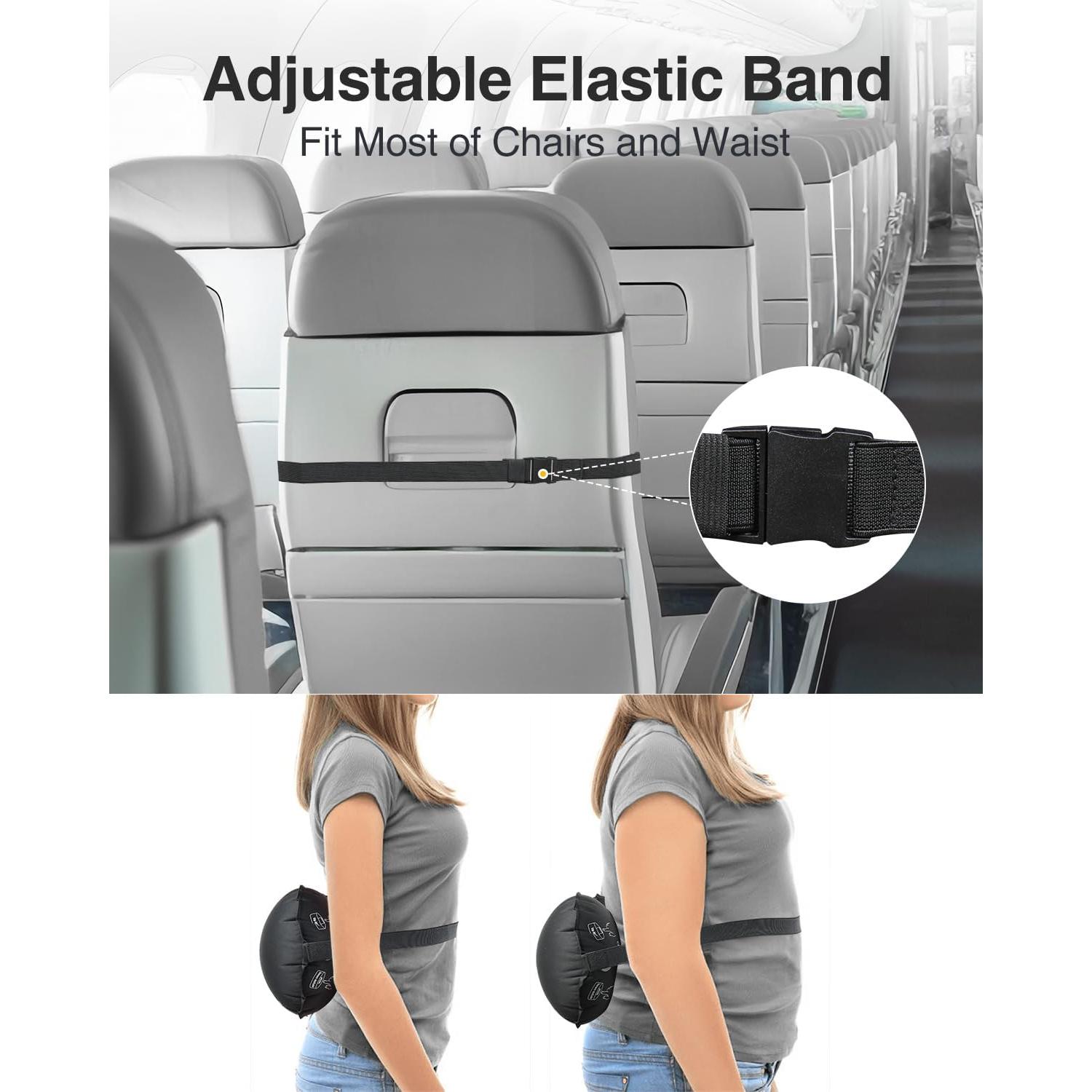 Almohada Lumbar Inflable Luxtude para Viajes y Oficina