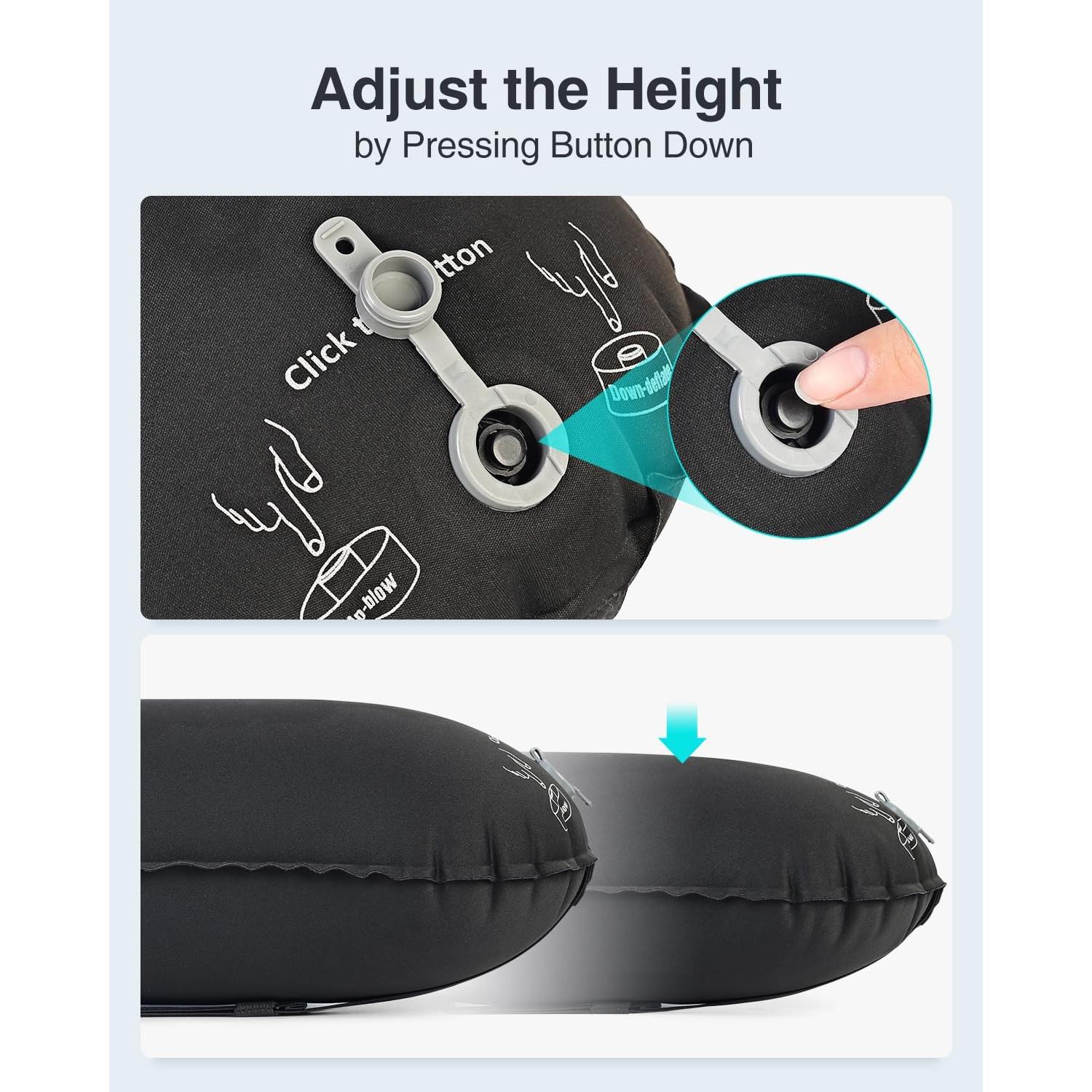 Almohada Lumbar Inflable Luxtude para Viajes y Oficina