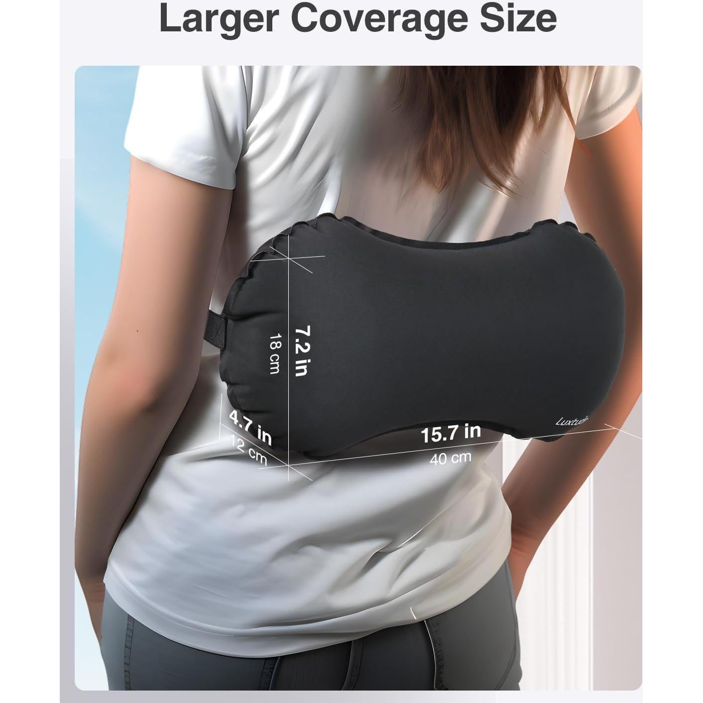 Almohada Lumbar Inflable Luxtude para Viajes y Oficina