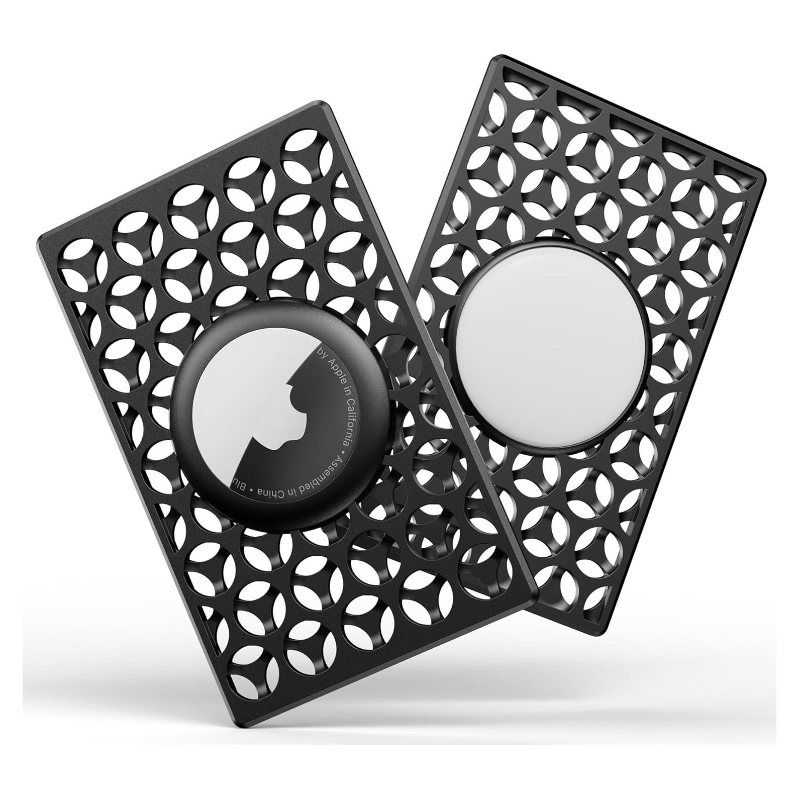 Funda de Tarjeta para Apple AirTag Dlenp - Ultra Delgado Negro