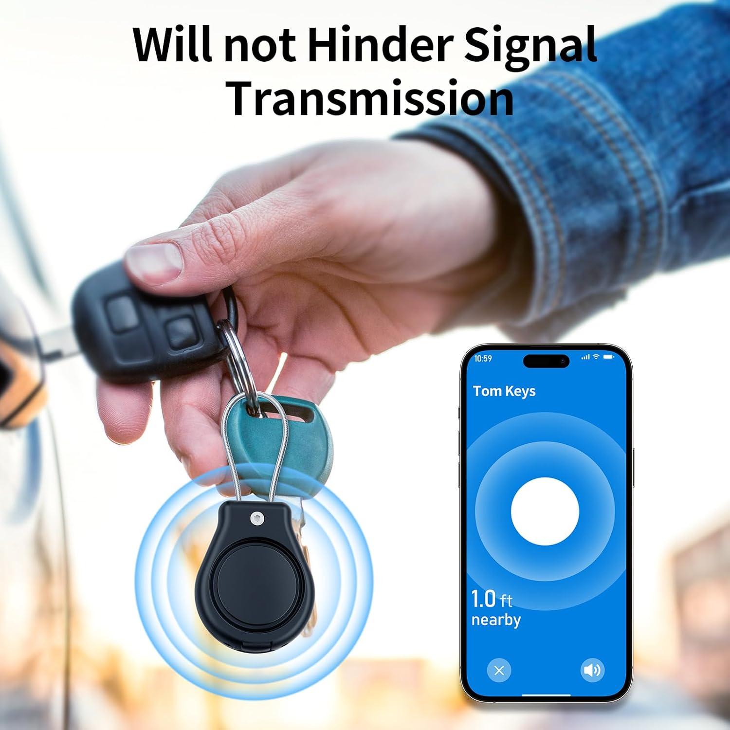 Paquete de 4 Fundas Impermeables Geyrut para Apple AirTag