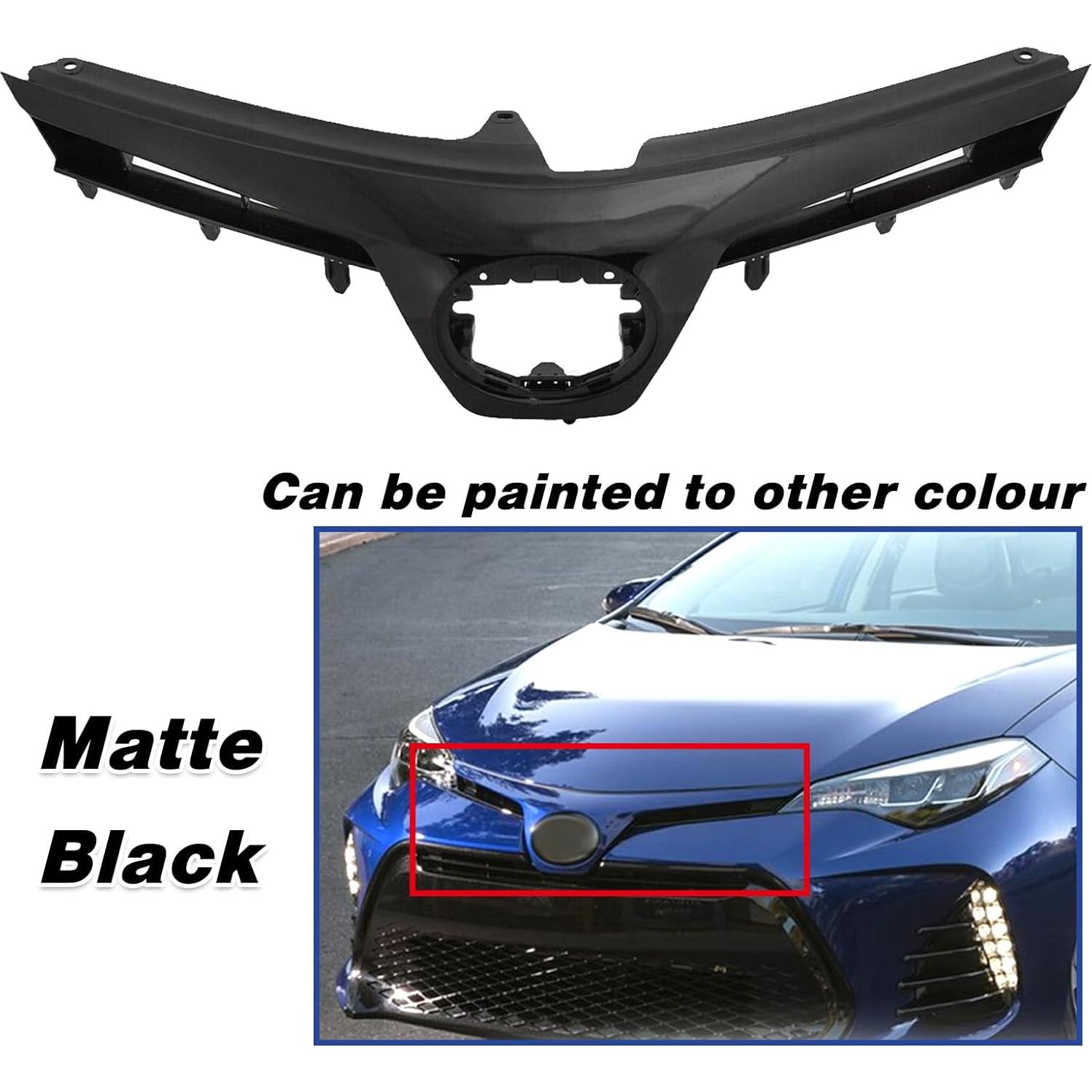 Front Upper & Lower Bumper Grille Assembly Fit For 2017 2018 2019 Toyota Corolla SE XSE Front Bumper Grill Guard Replacement | 5311202740/5310502010C0