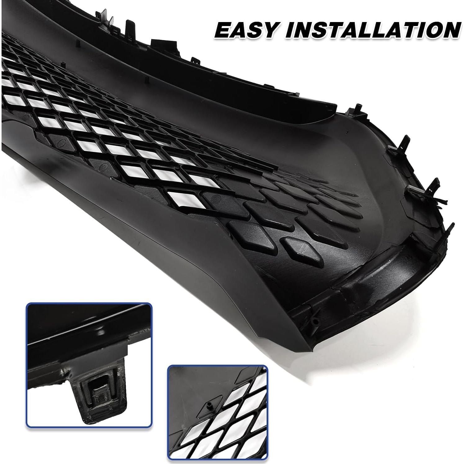 Front Upper & Lower Bumper Grille Assembly Fit For 2017 2018 2019 Toyota Corolla SE XSE Front Bumper Grill Guard Replacement | 5311202740/5310502010C0