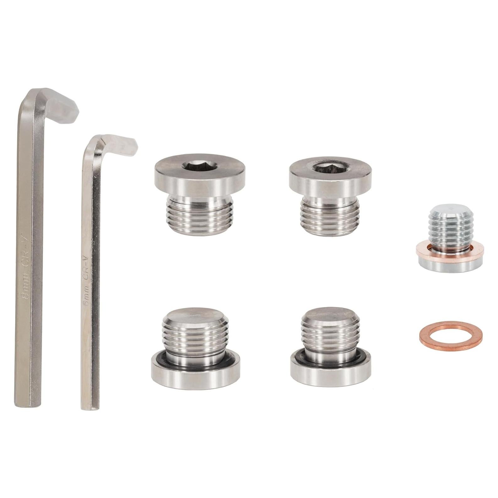 Kit de Tapones de Drenaje y Llenado Dsnaduo 5 PCS Acero Inoxidable