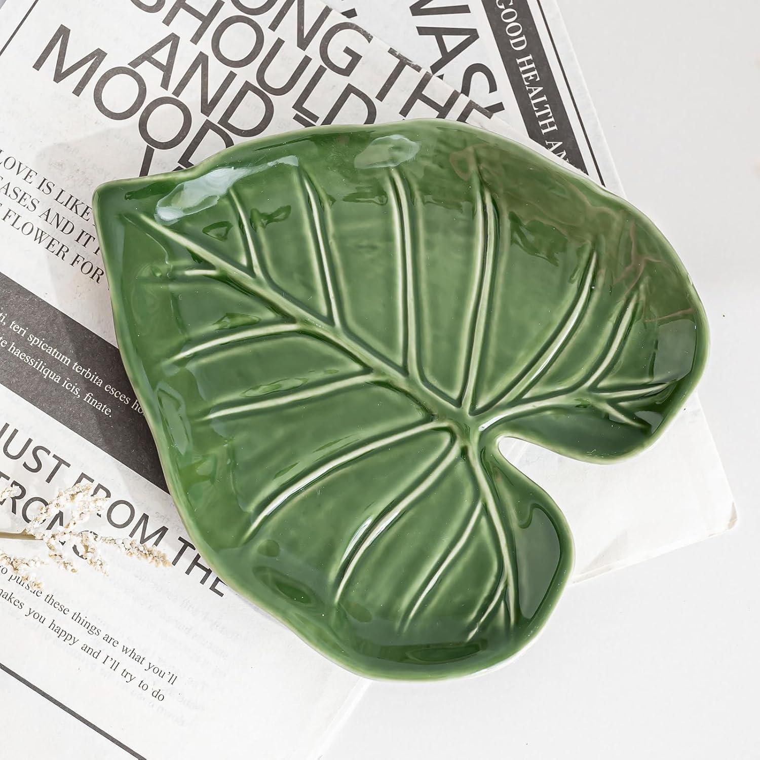 Soporte de Cuchara de Cerámica Kedested Hoja 13.2x10.2cm