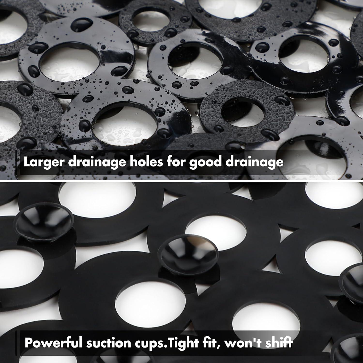 Alfombrilla Ovalada Antideslizante WELTRXE 68.6x35.6cm Negra