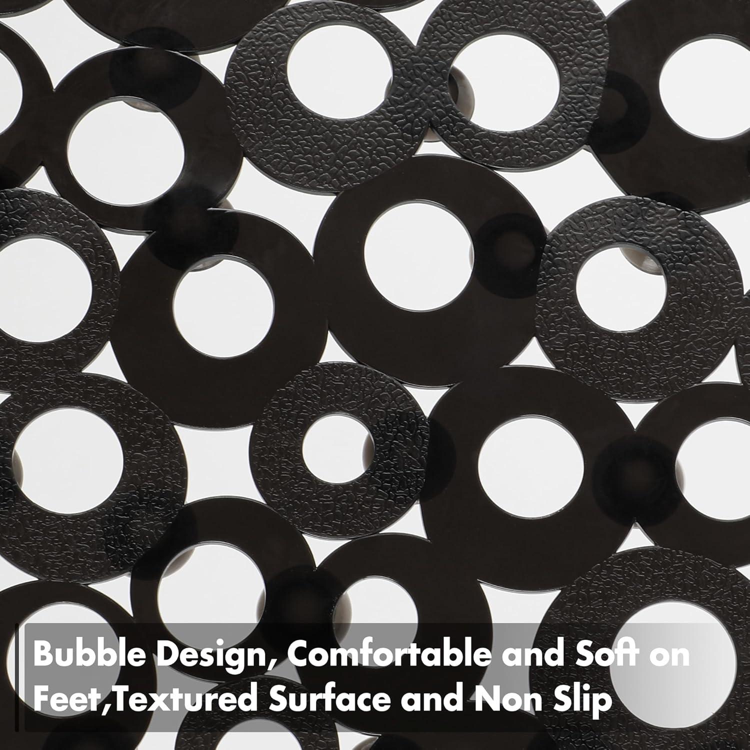 Alfombrilla Ovalada Antideslizante WELTRXE 68.6x35.6cm Negra