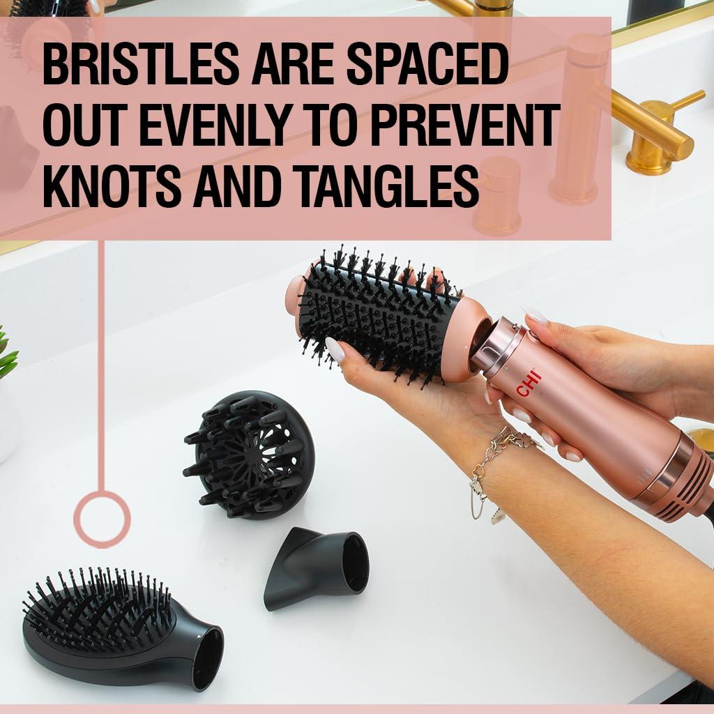 Secador de Pelo CHI Voluminizador 4-en-1 Oro Rosa con Accesorios