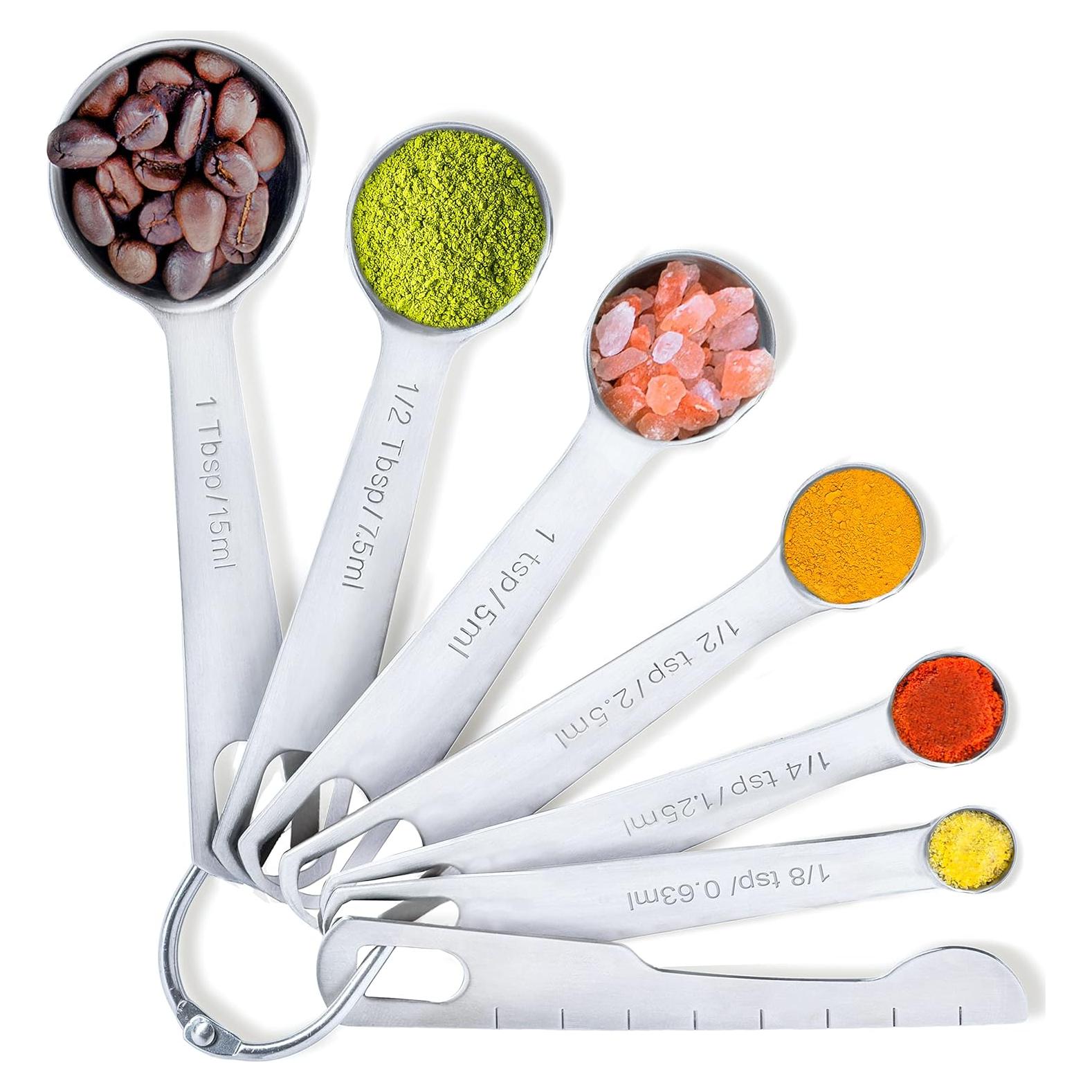 Juego de 6 Cucharas Medidoras BALCI Acero Inoxidable 18/8