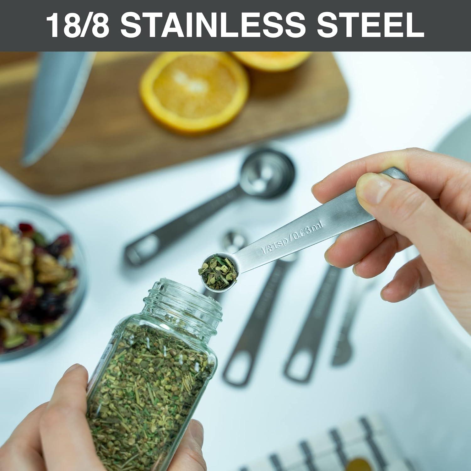 Juego de 6 Cucharas Medidoras BALCI Acero Inoxidable 18/8