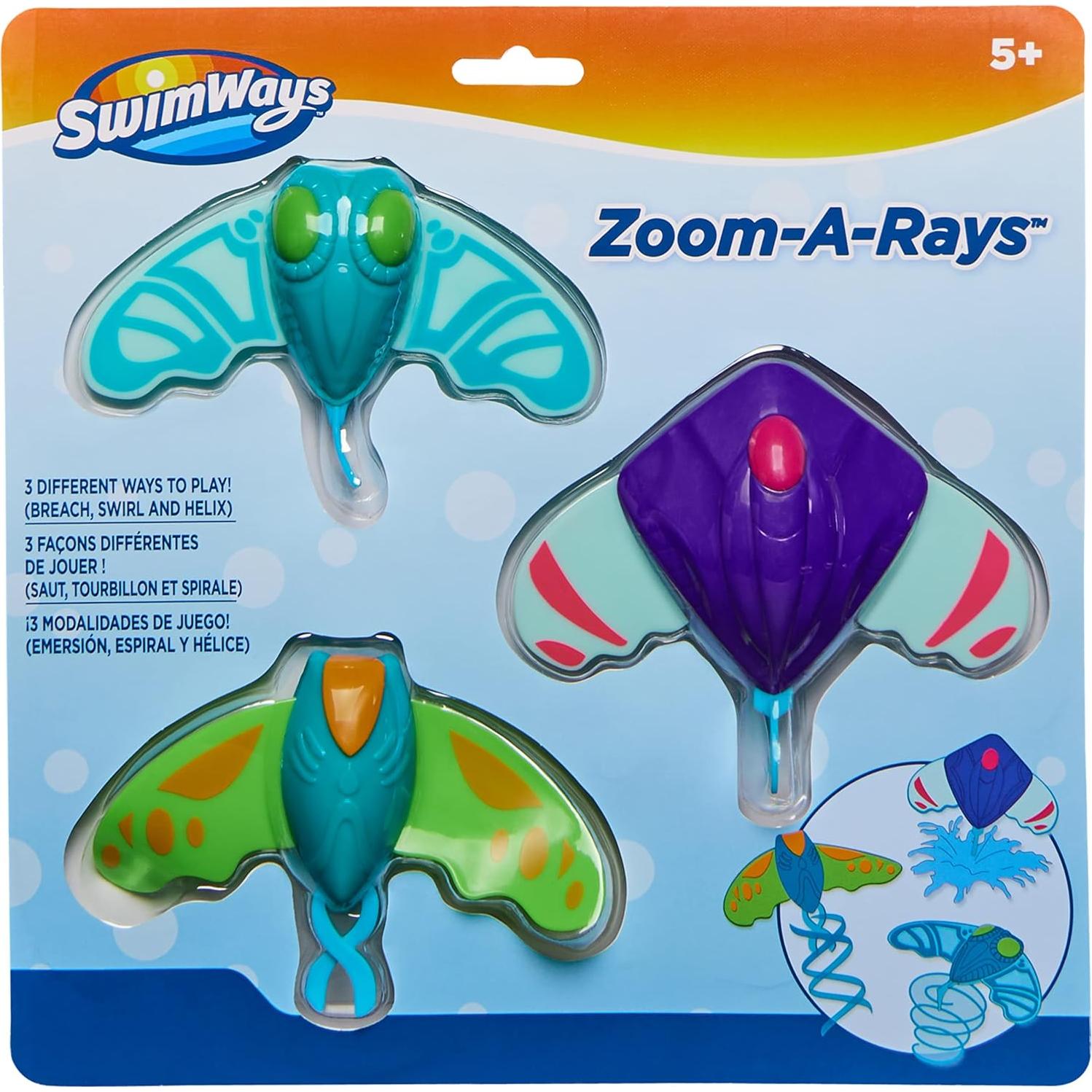 Juguetes de Agua Swimways Zoom-A-Rays - Paquete de 3