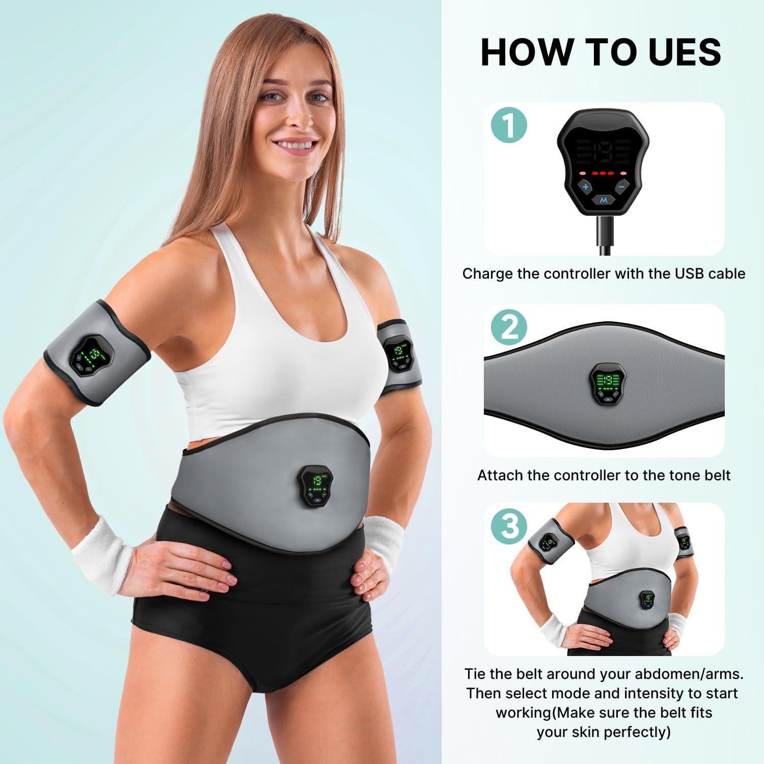 Cinturón de Fitness NEWPINE EMS ABS Estimulador Muscular