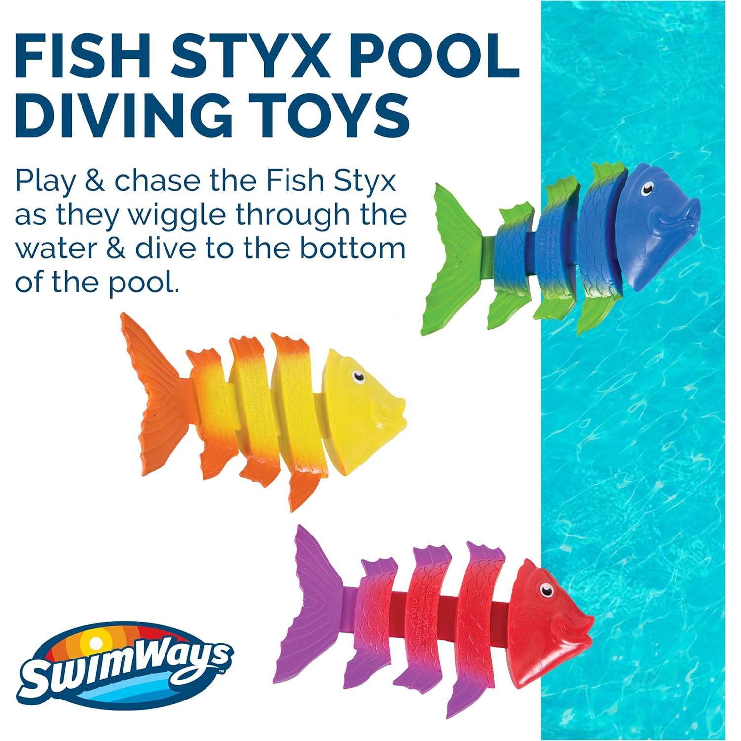 Juguetes de buceo SwimWays Fish Styx - Paquete de 3