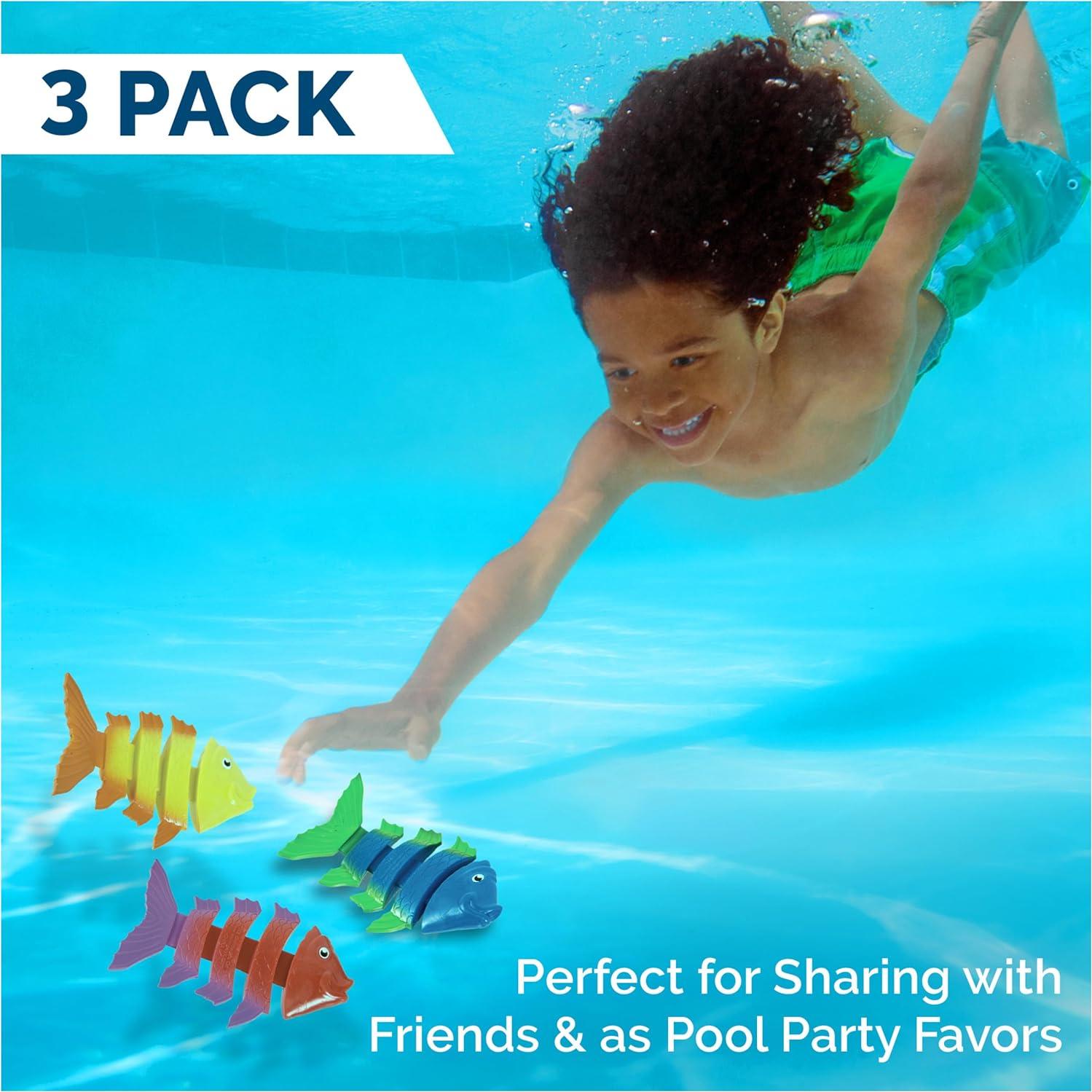 Juguetes de buceo SwimWays Fish Styx - Paquete de 3